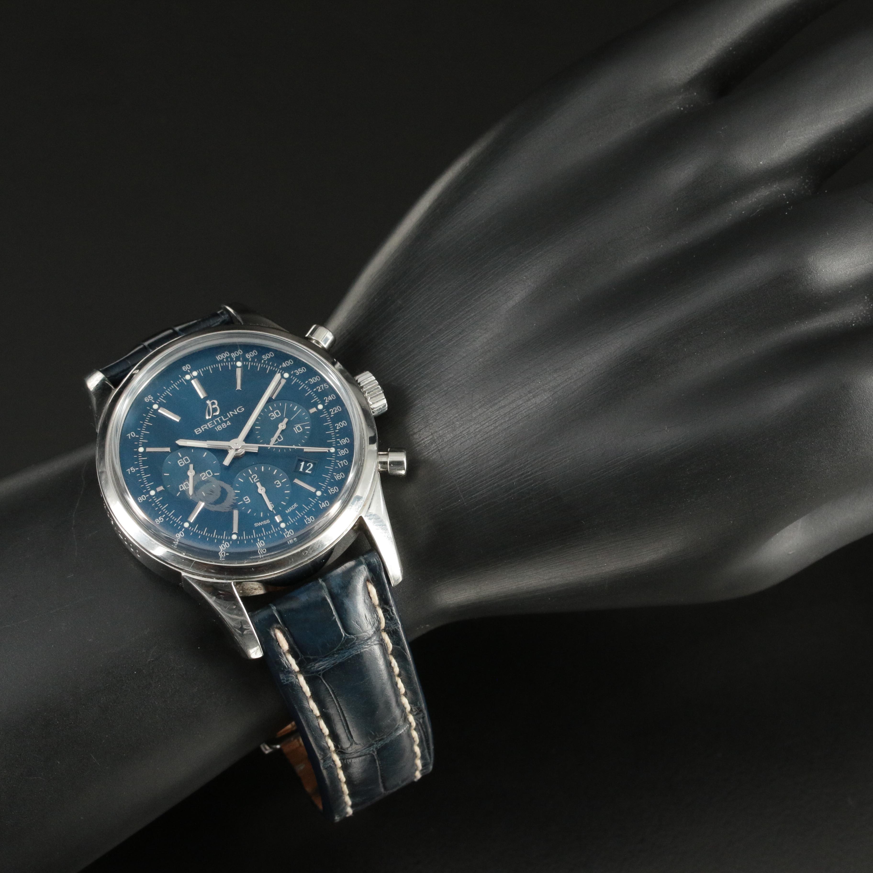 Breitling Transocean Chronograph Limited Edition Exhibition Back Watch