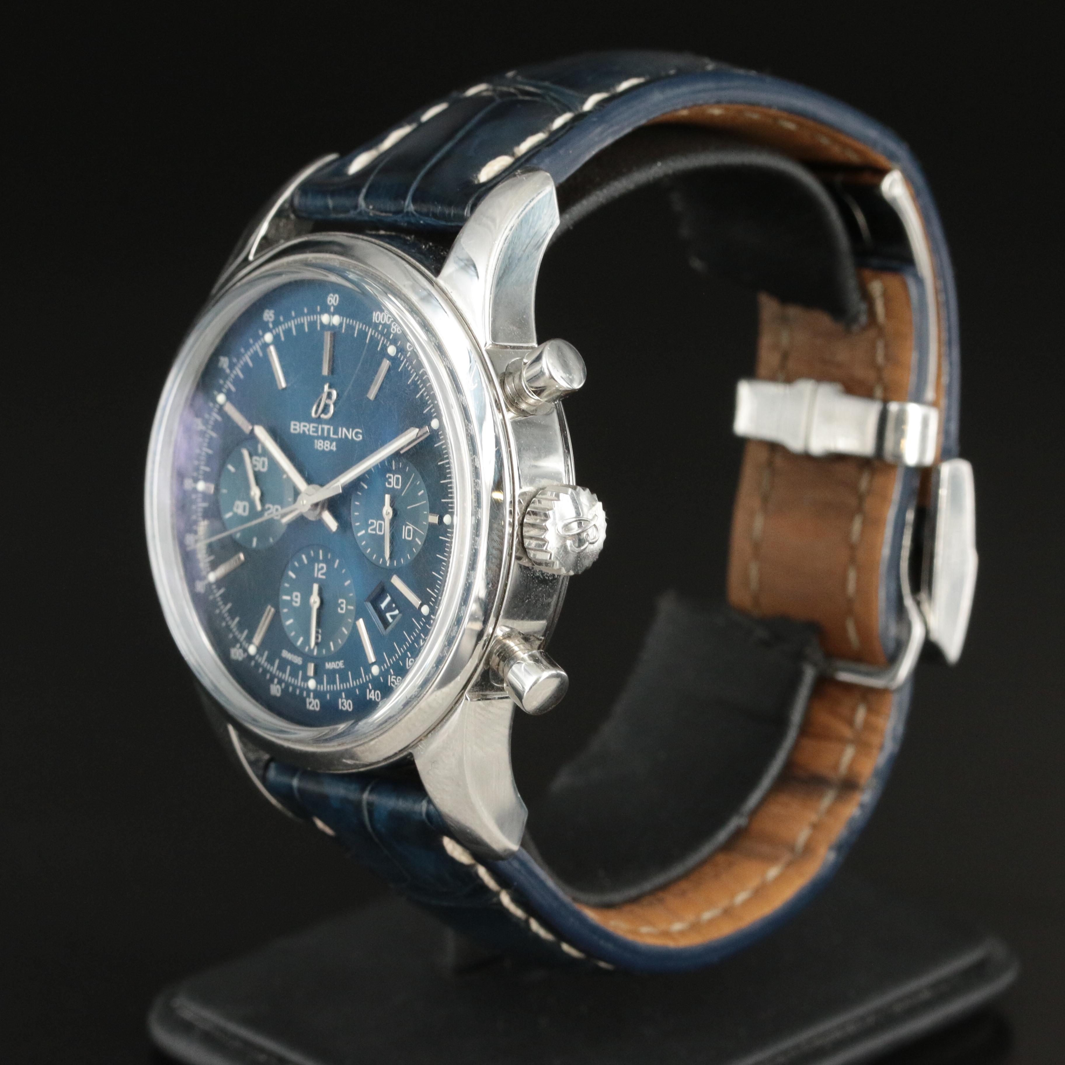 Breitling Transocean Chronograph Limited Edition Exhibition Back Watch