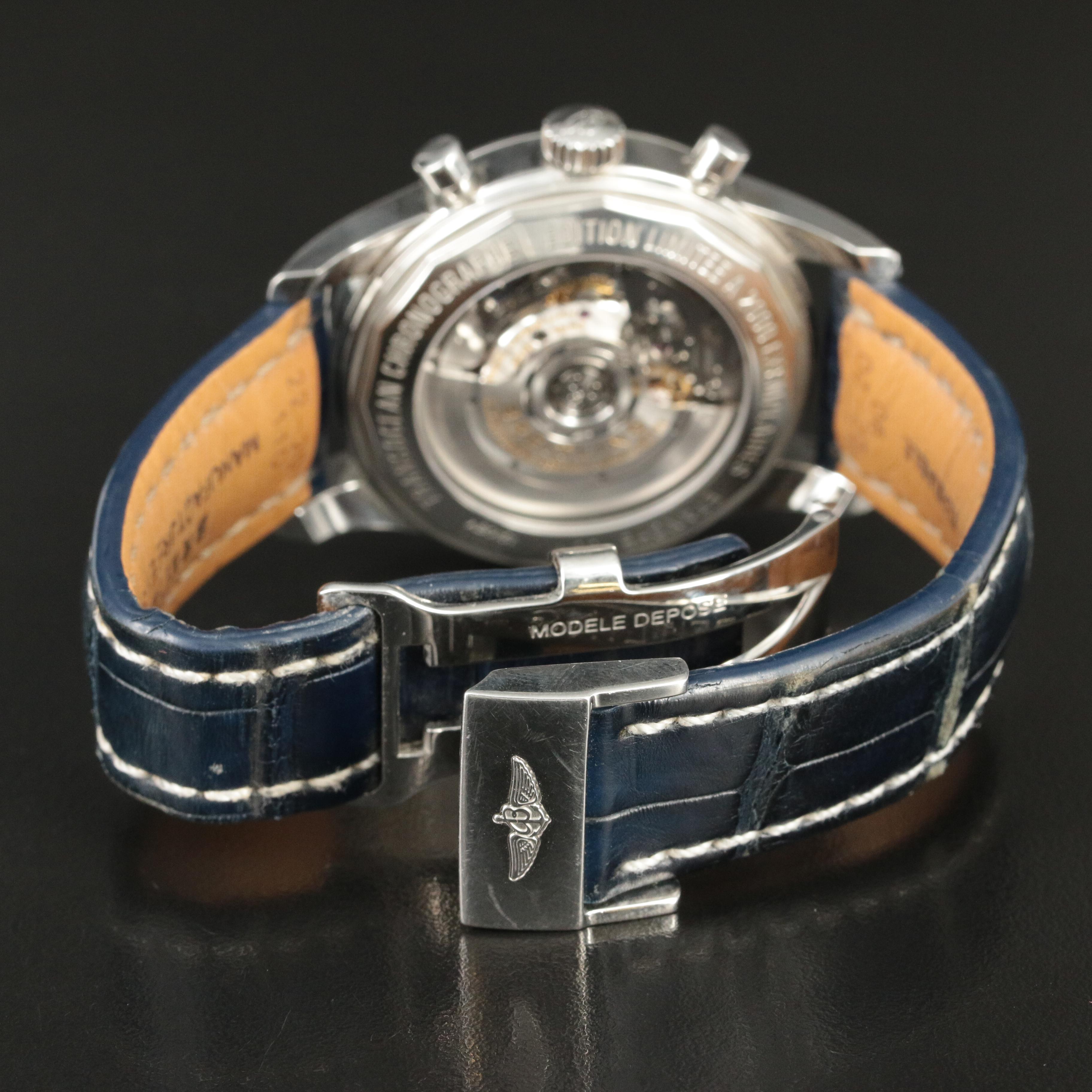 Breitling Transocean Chronograph Limited Edition Exhibition Back Watch