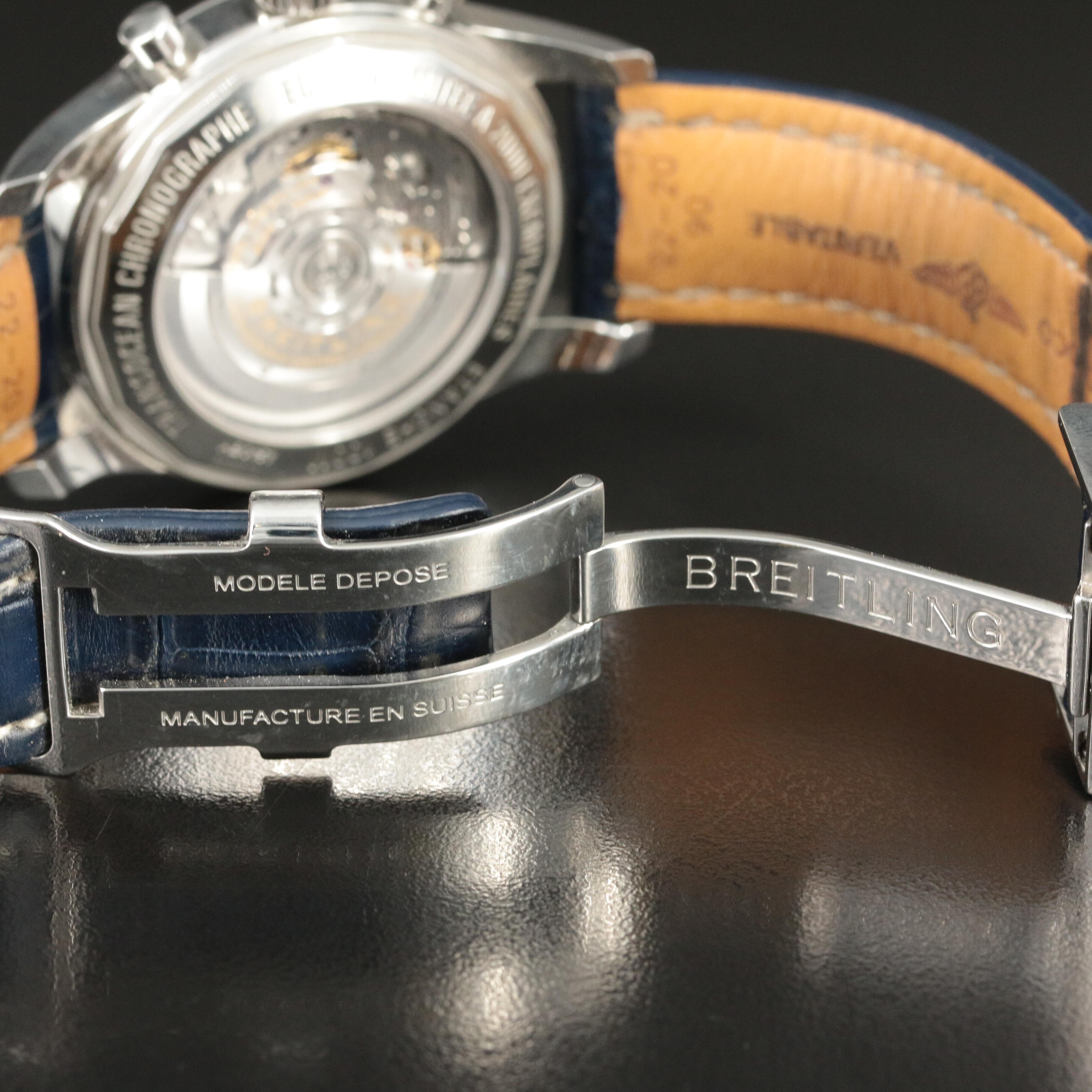 Breitling Transocean Chronograph Limited Edition Exhibition Back Watch