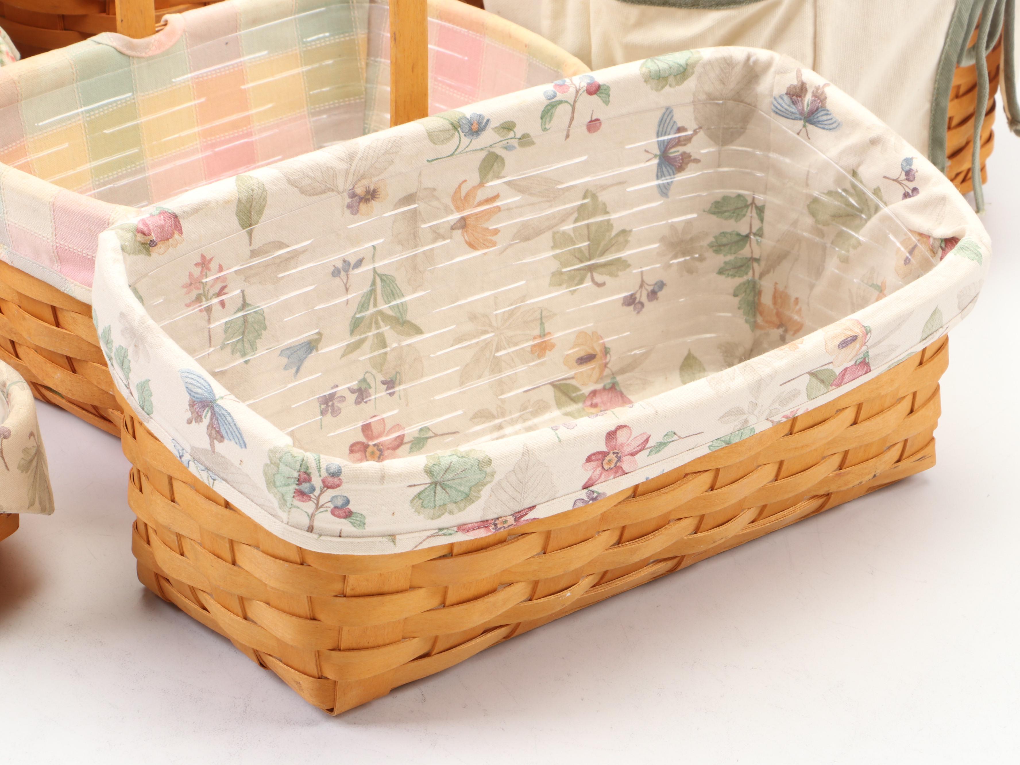 Longaberger Hand-Woven Square Basket, More Longaberger Baskets, Liners