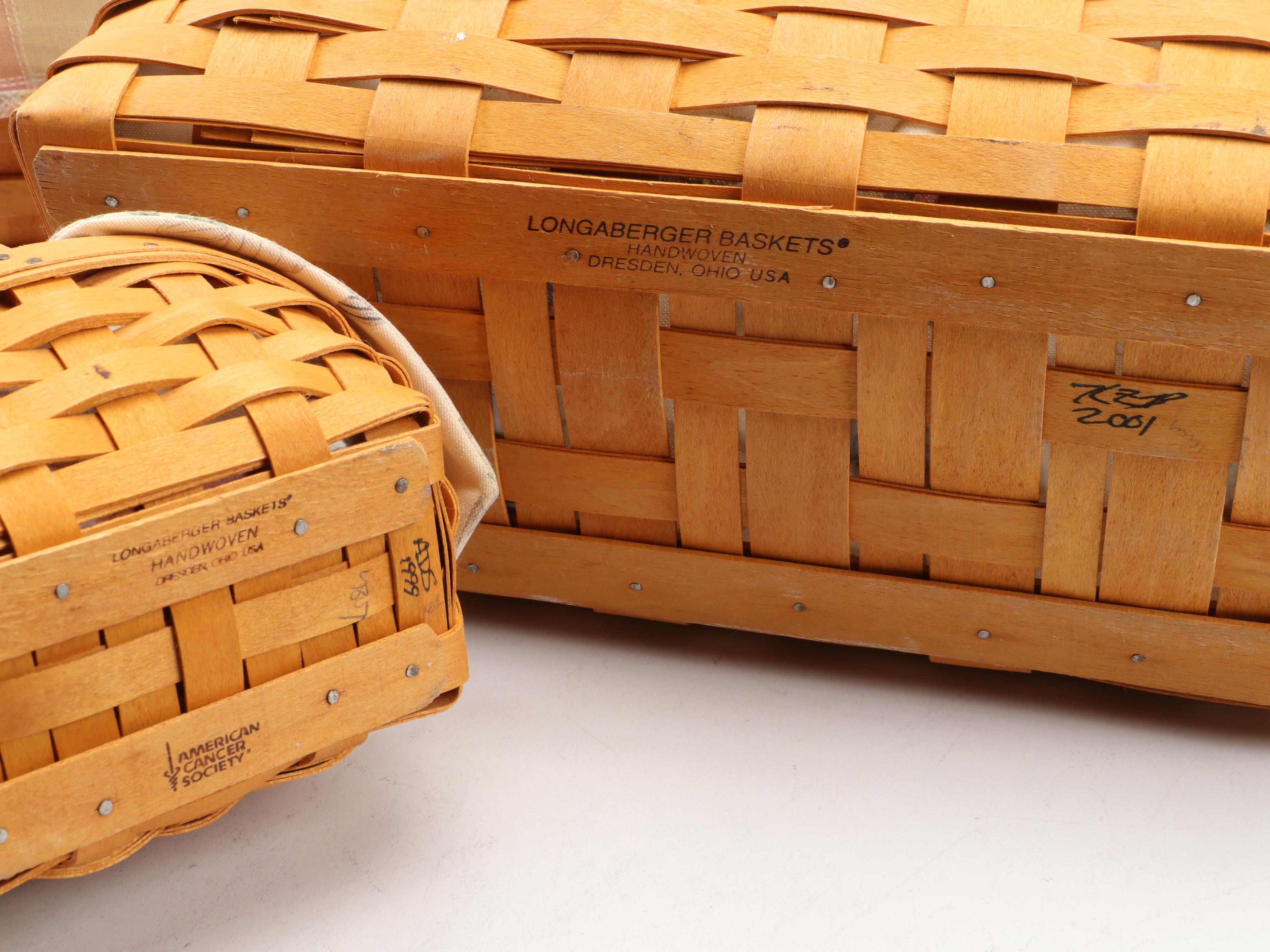 Longaberger Hand-Woven Square Basket, More Longaberger Baskets, Liners