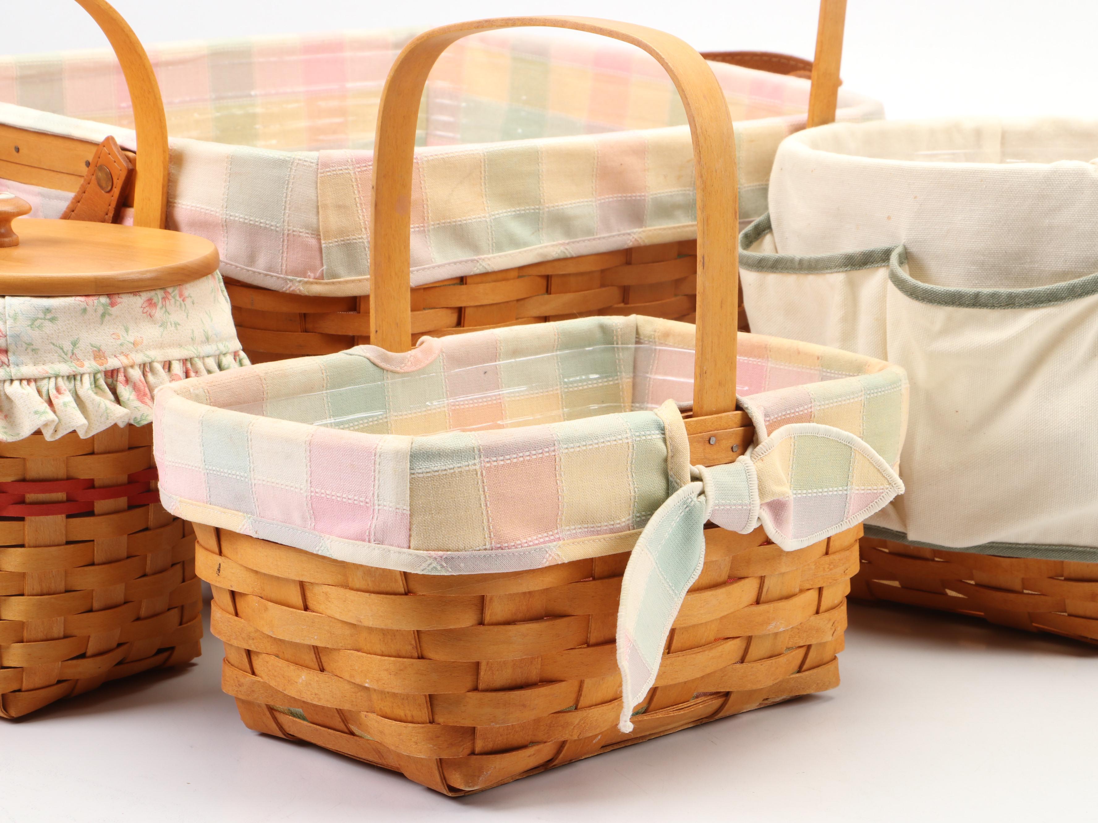 Longaberger Hand-Woven Square Basket, More Longaberger Baskets, Liners