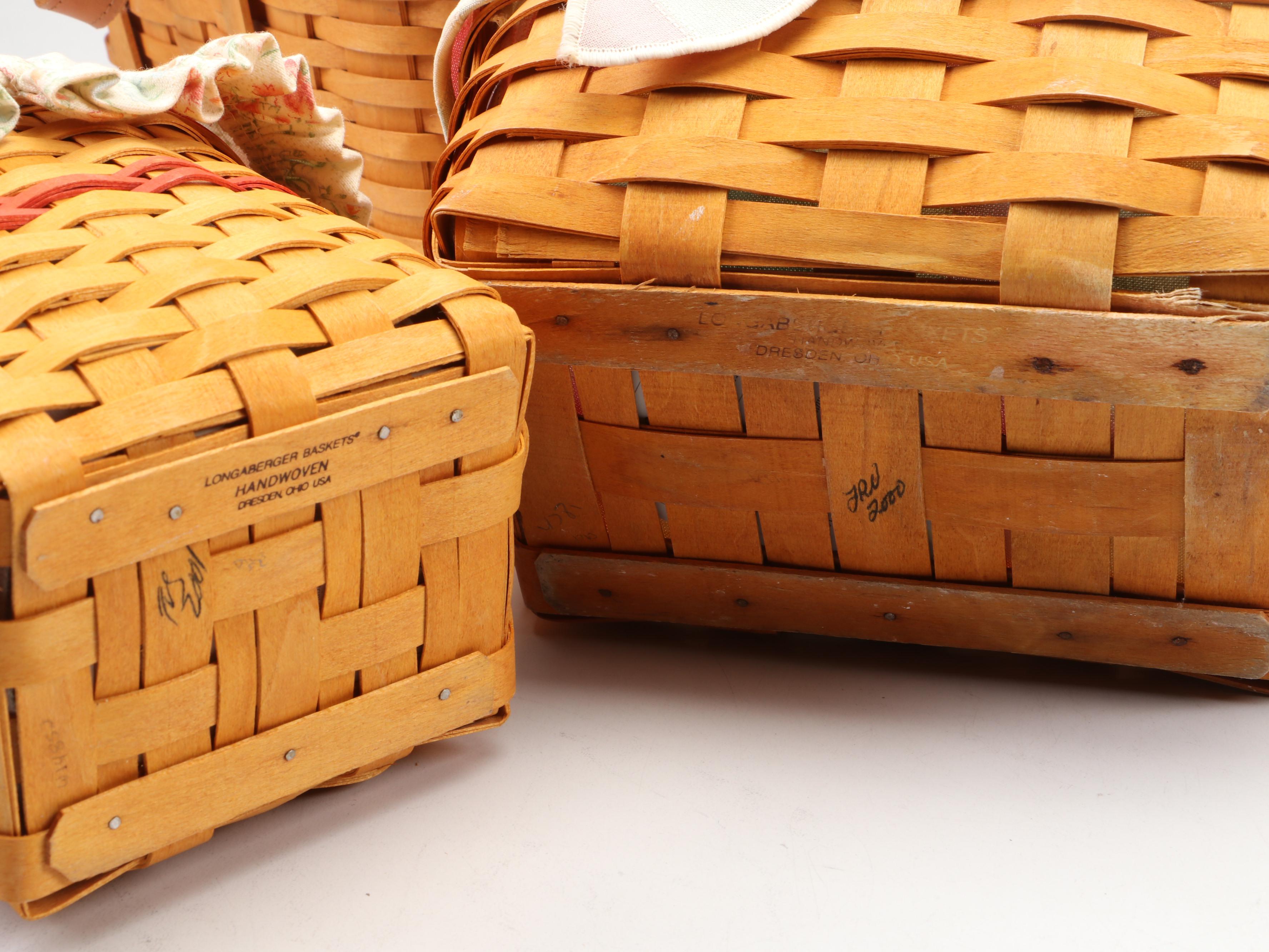 Longaberger Hand-Woven Square Basket, More Longaberger Baskets, Liners