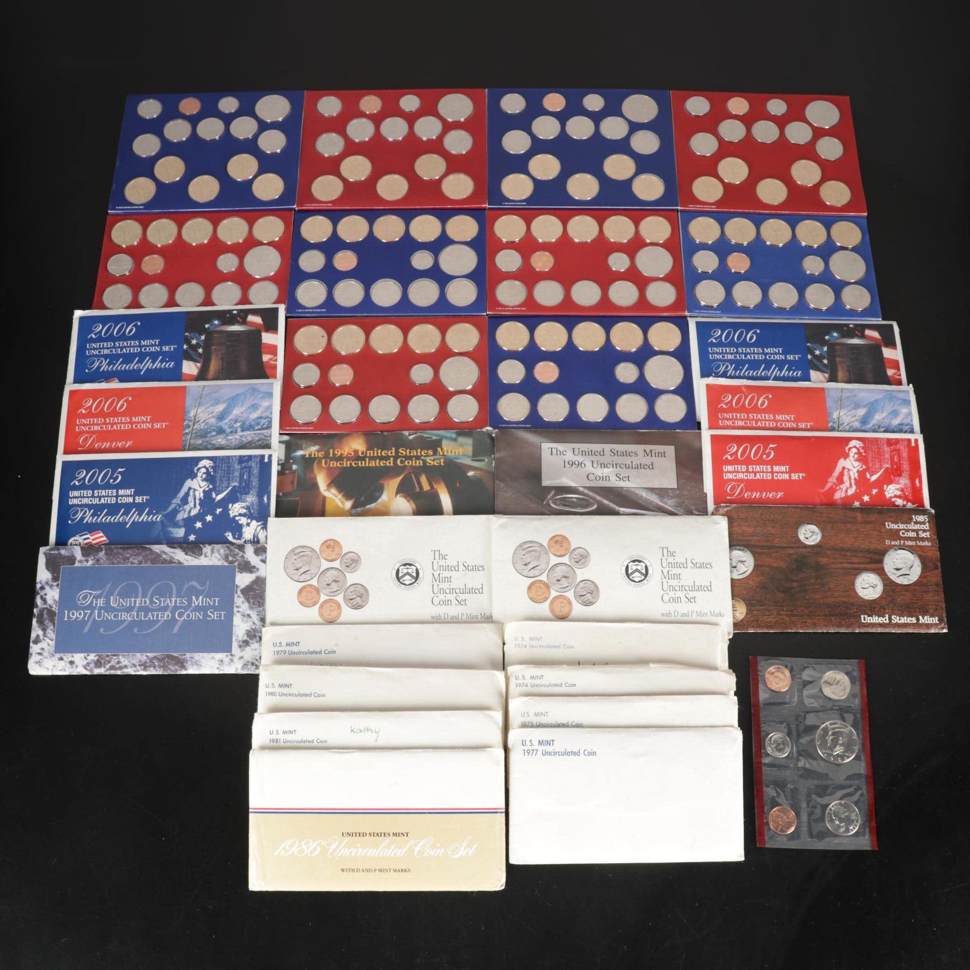 Thirty-One United States Mint Uncirculated Coin Sets