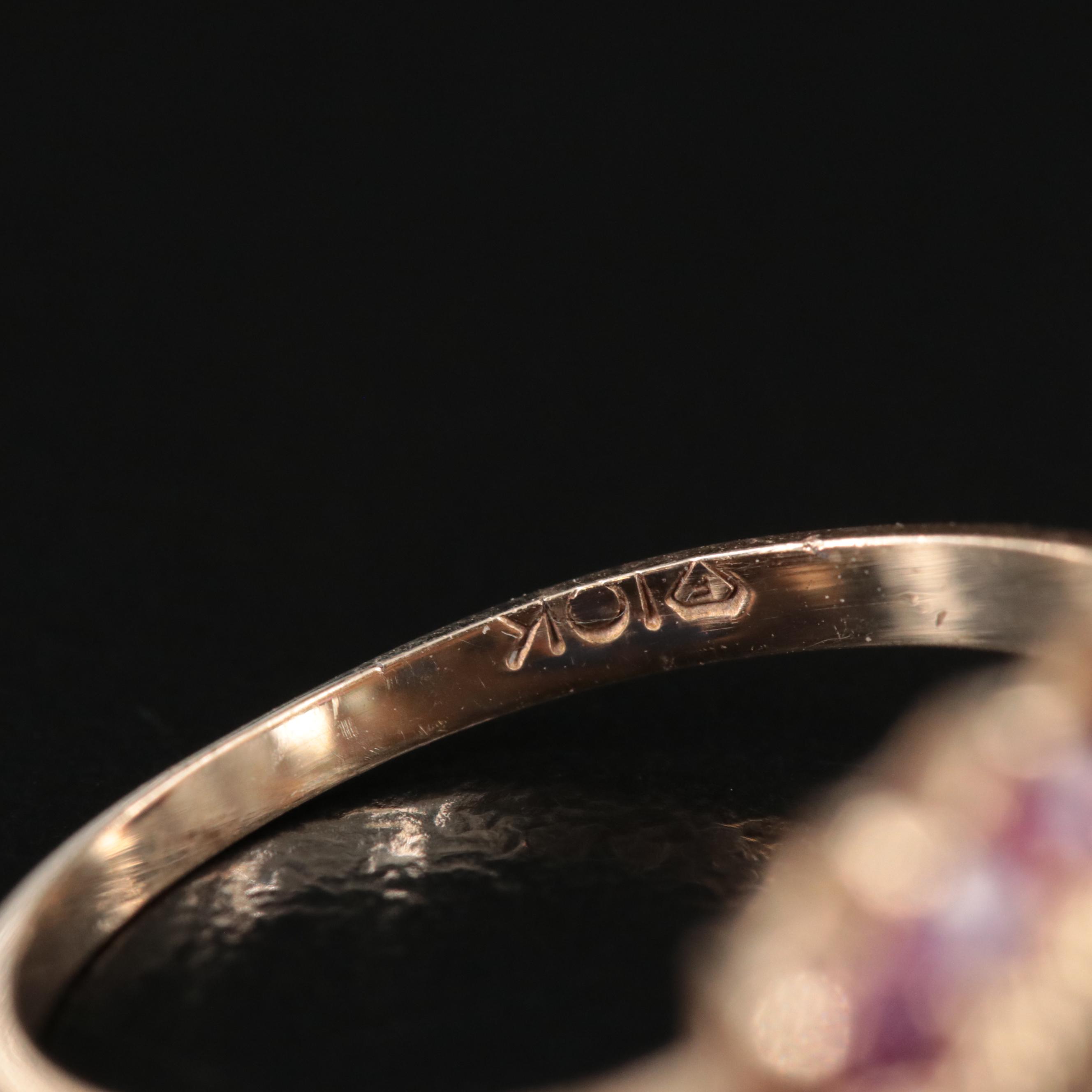 10K London Blue Topaz, Ruby, and Diamond Ring