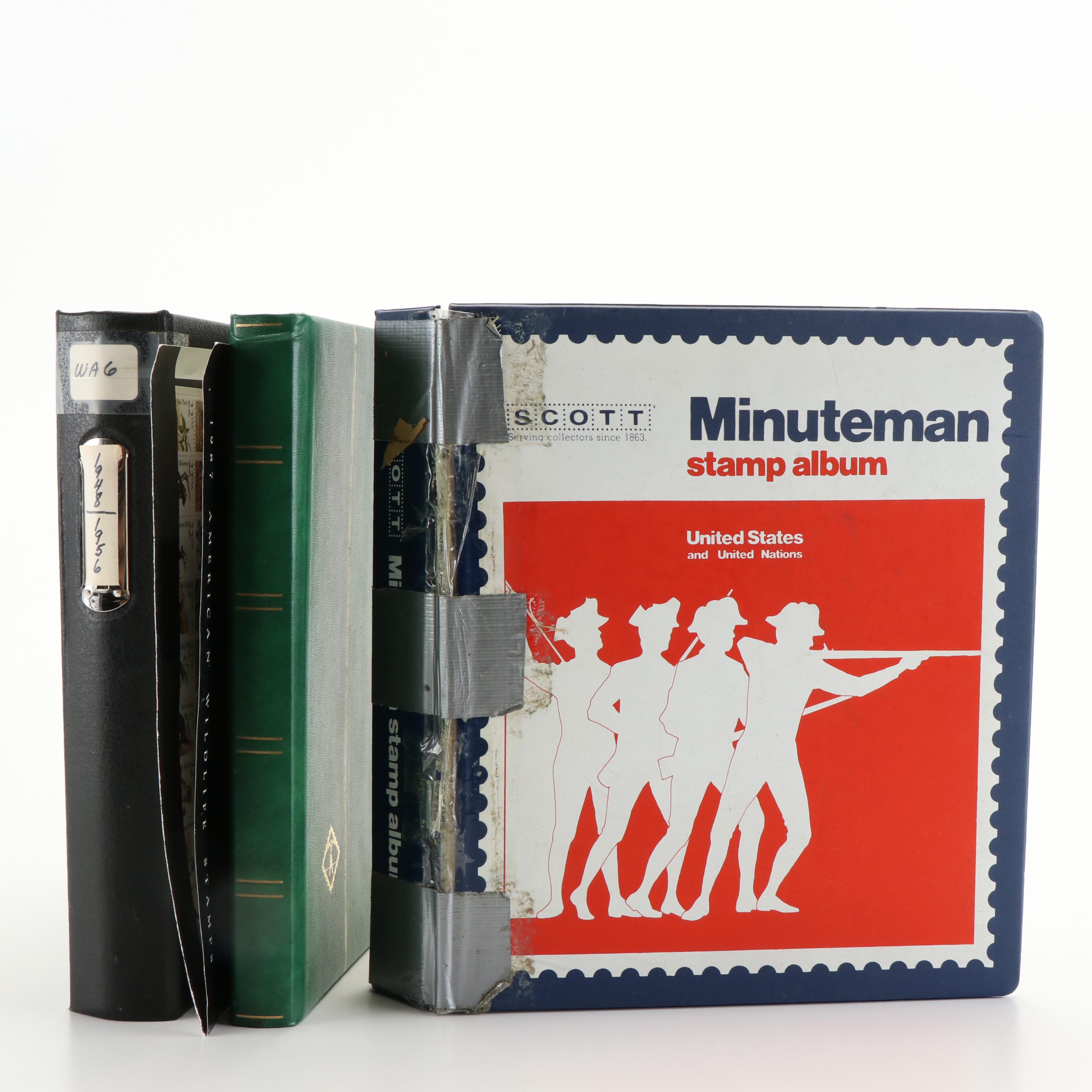 Three U.S. Postage Stamp Albums