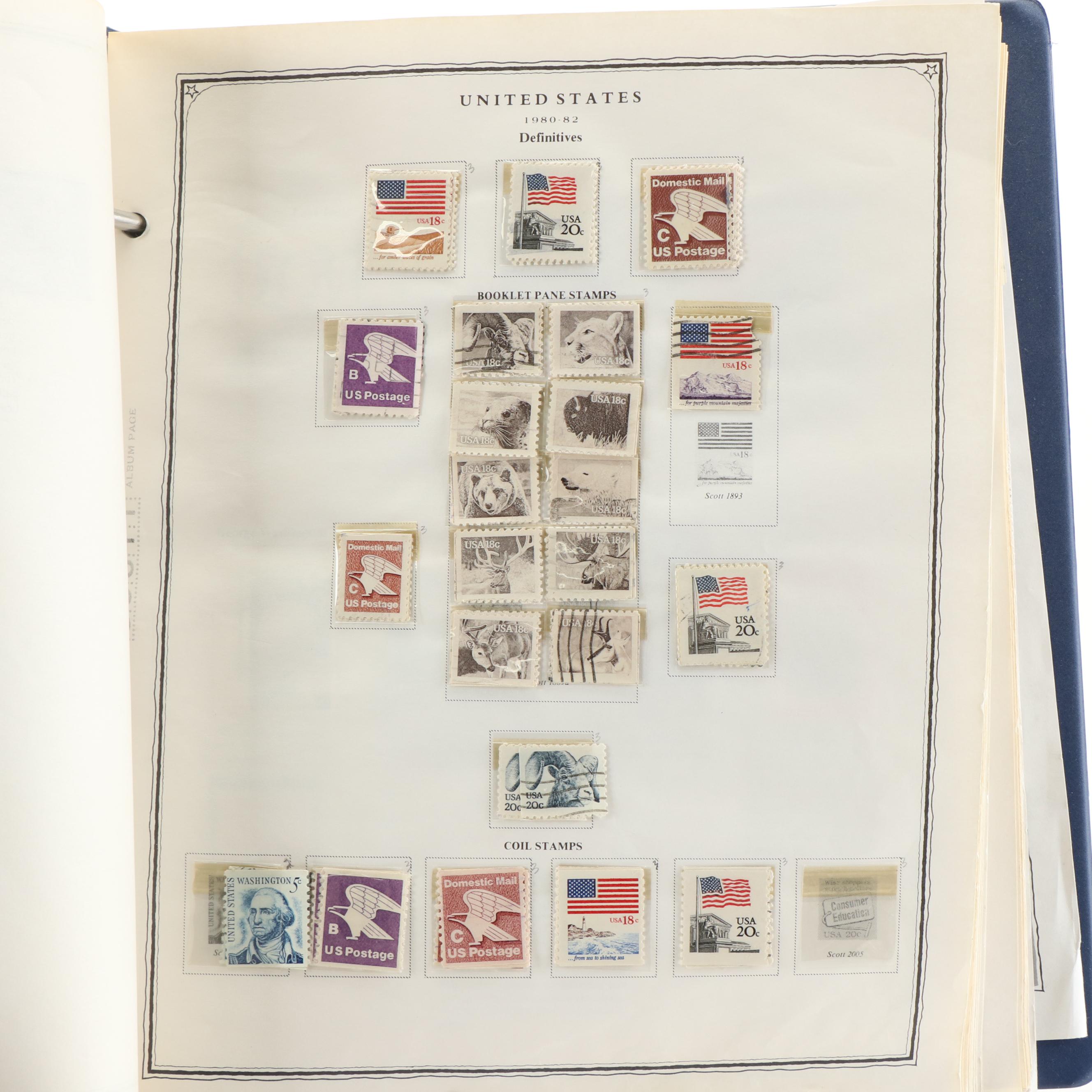Three U.S. Postage Stamp Albums