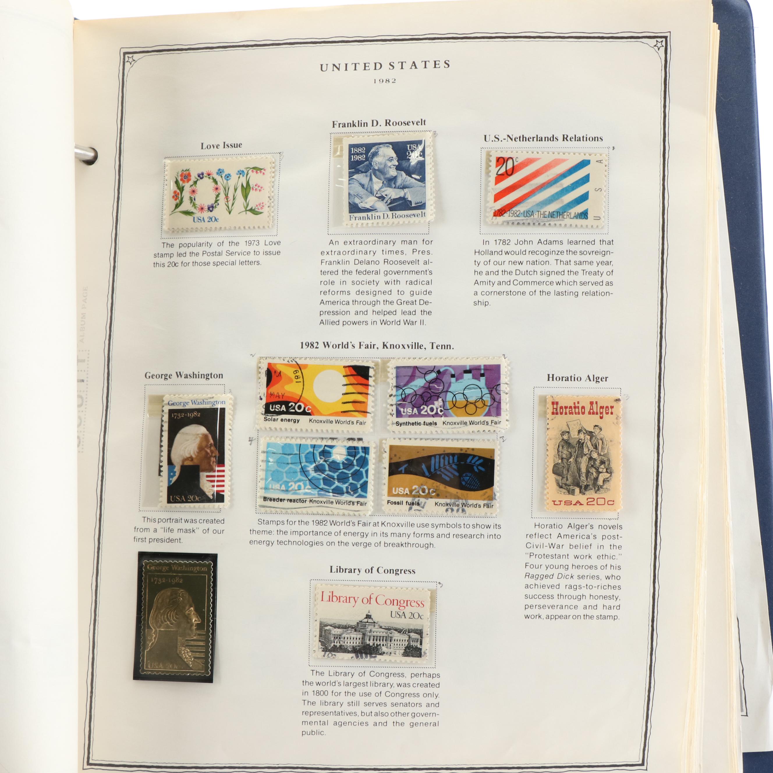 Three U.S. Postage Stamp Albums