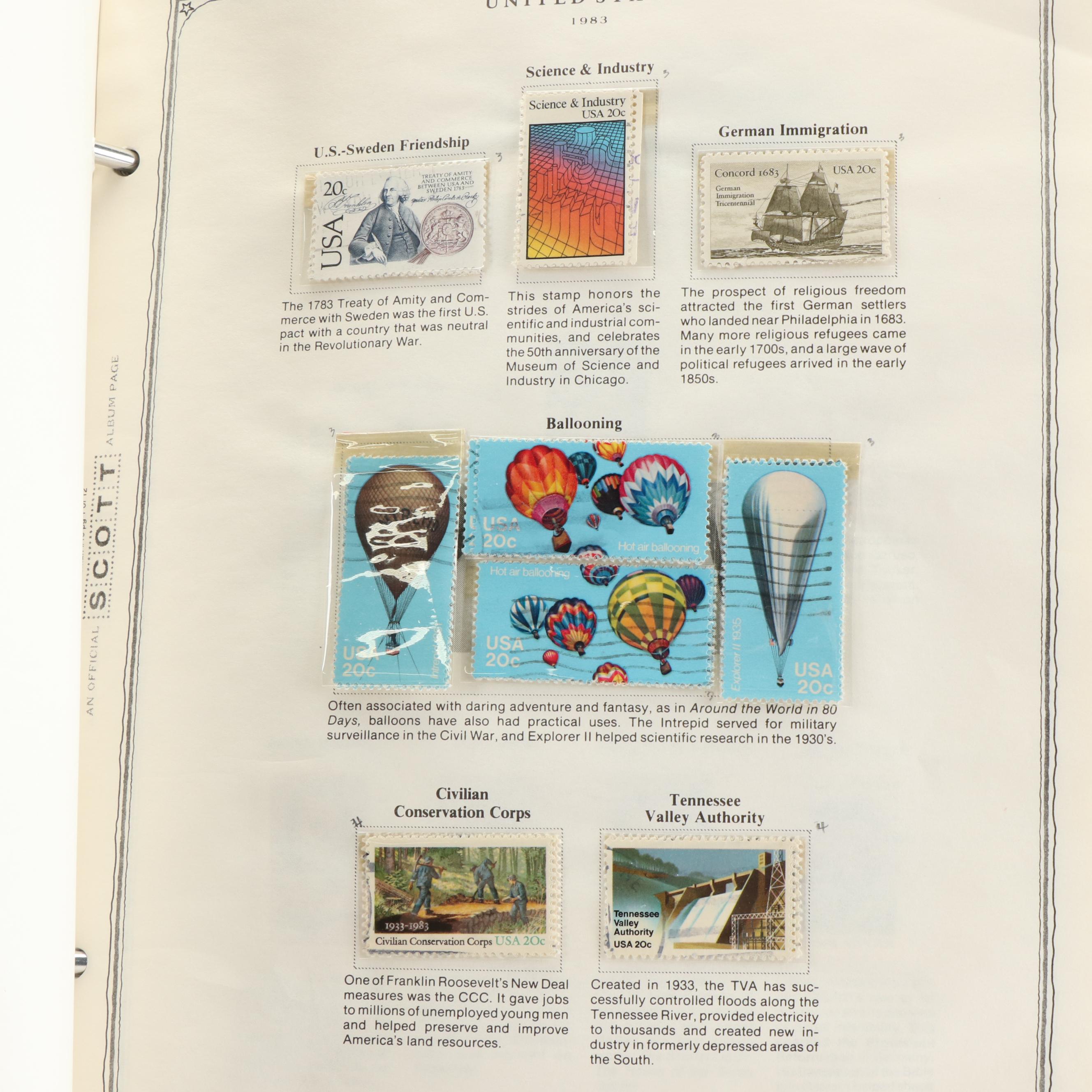 Three U.S. Postage Stamp Albums