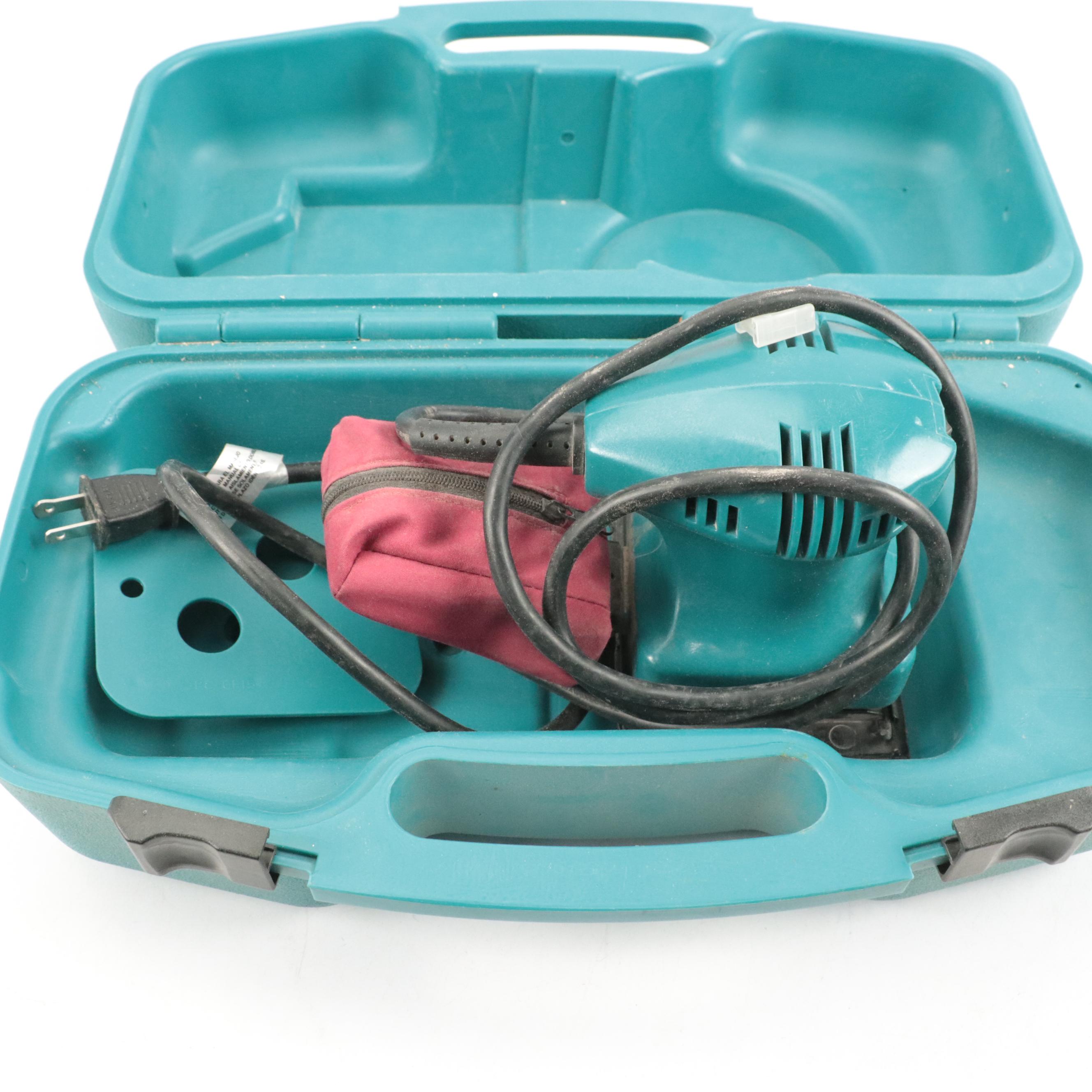 Porter-Cable Belt Sander and Makita Finishing Sander with Sanding Belts