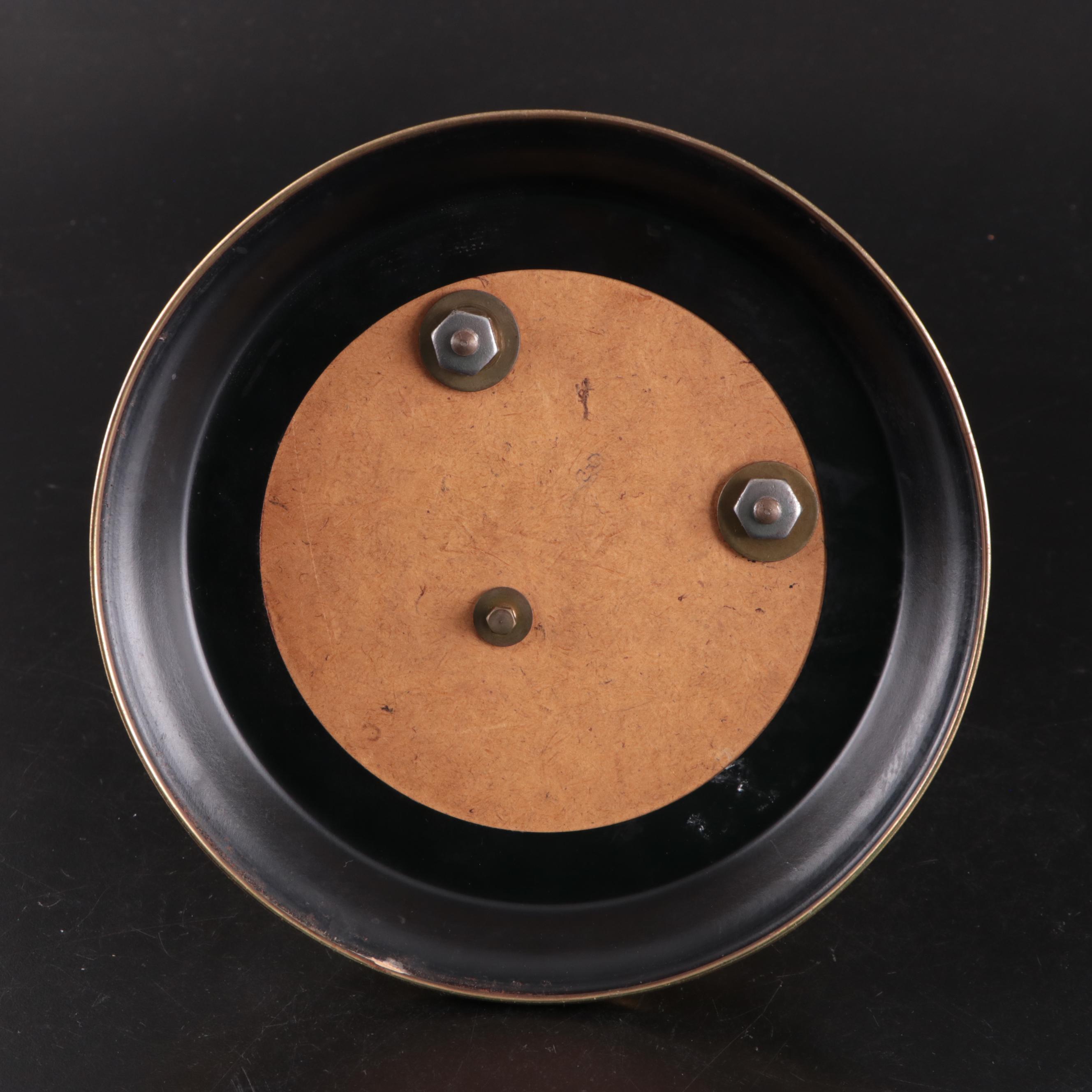 Forestville Clock Co. Brass and Glass Anniversary Clock with Inscription