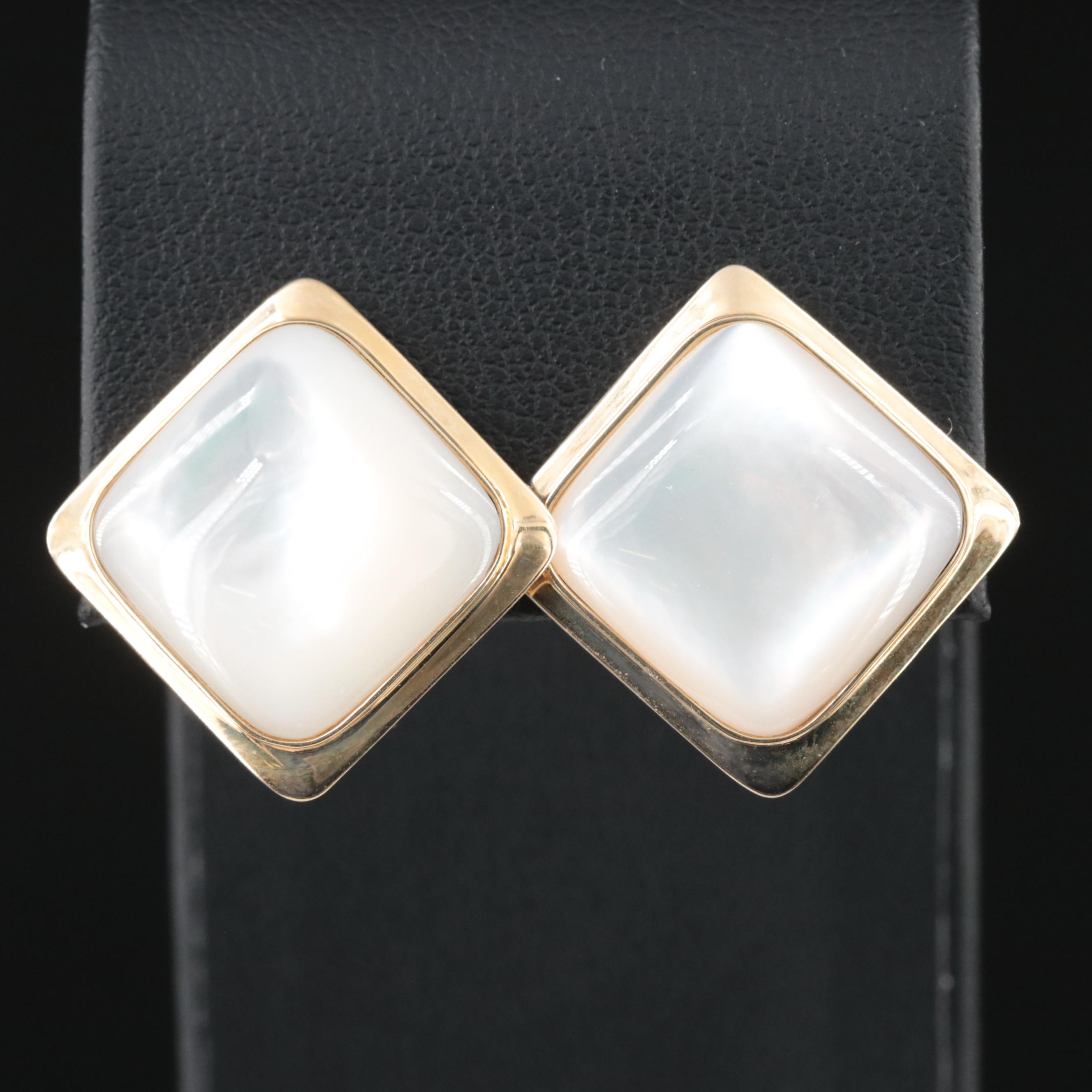 14K Mother of Pearl Earrings