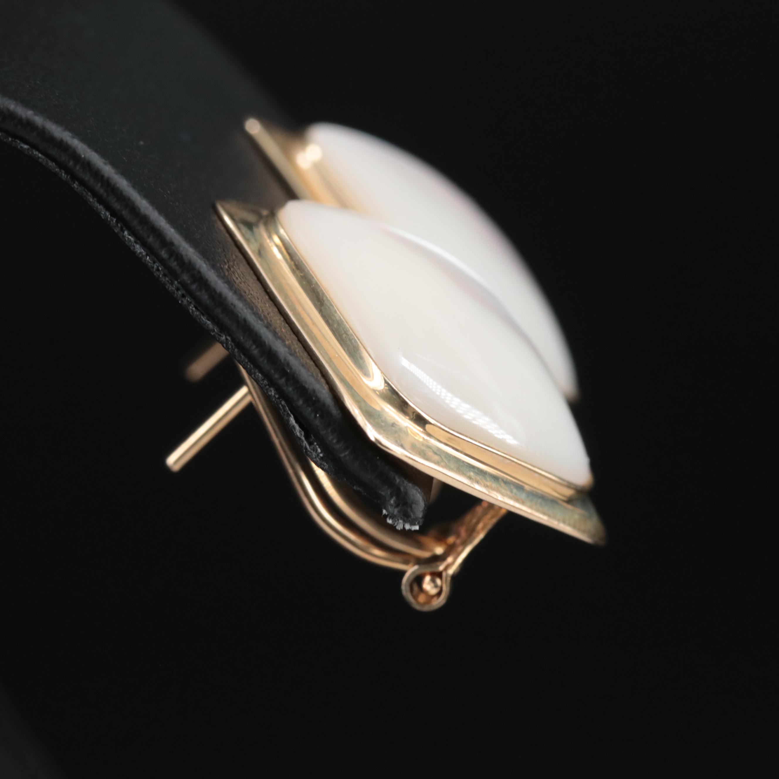 14K Mother of Pearl Earrings