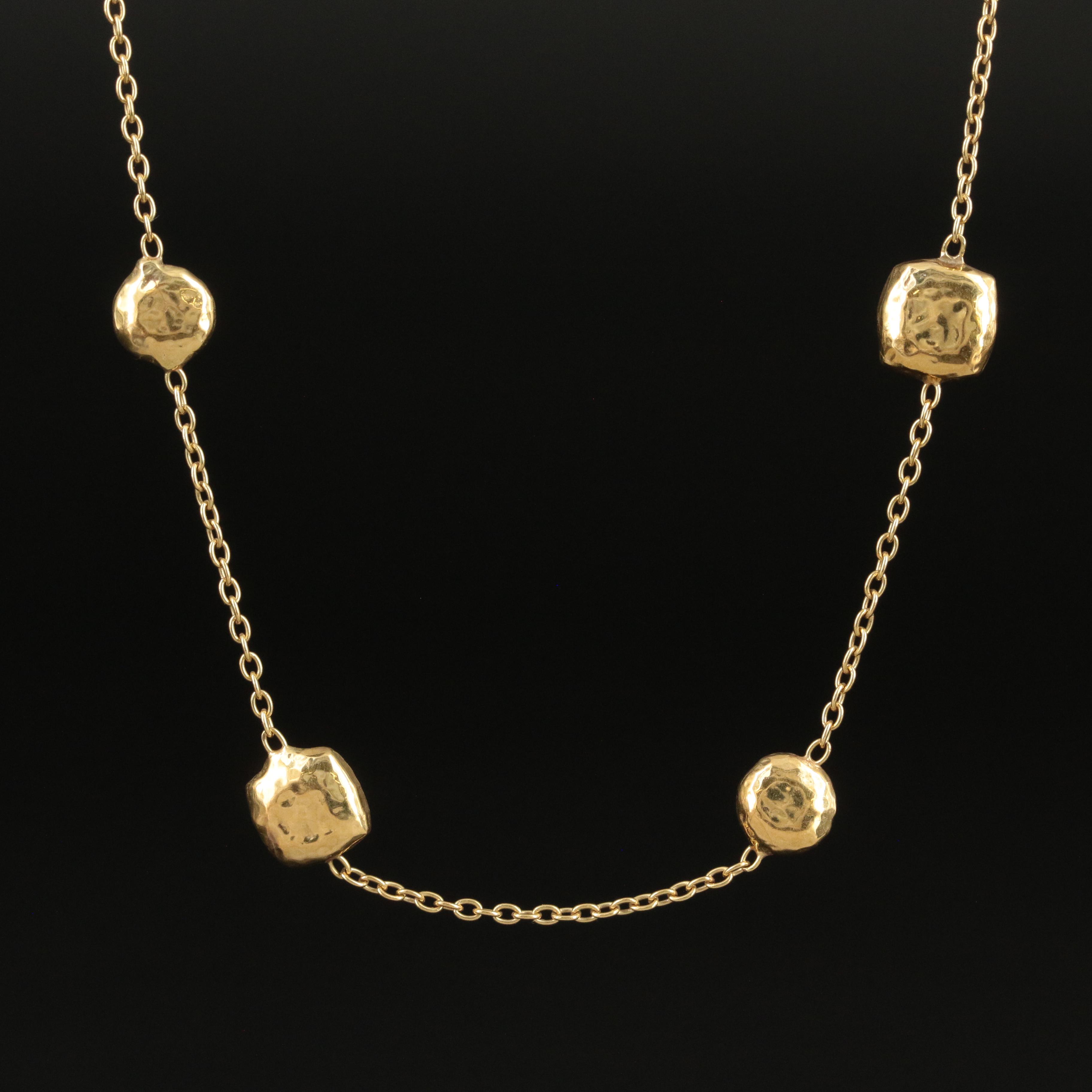 Ippolita 18K Classico Hammered 'Pinball' Station Necklace
