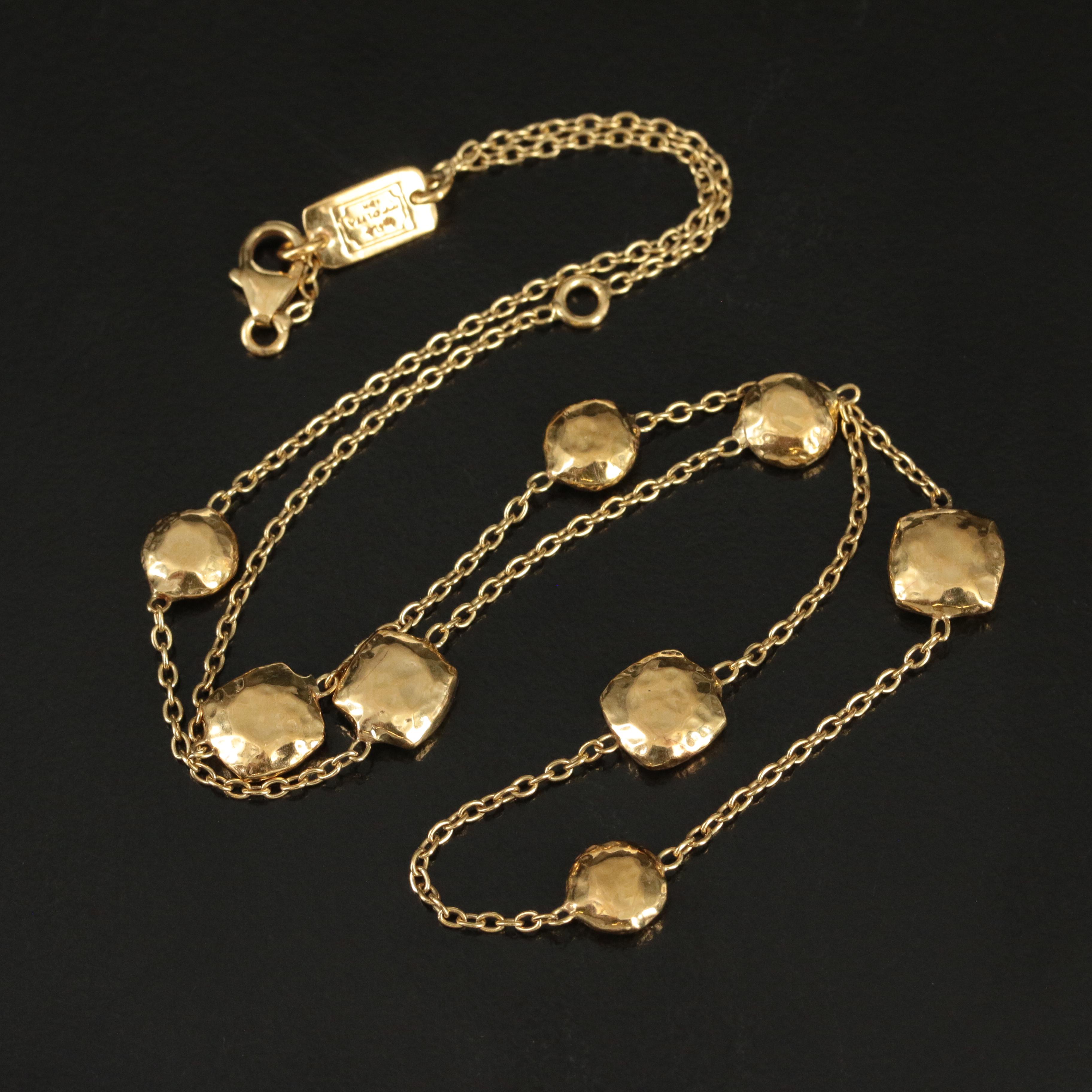 Ippolita 18K Classico Hammered 'Pinball' Station Necklace