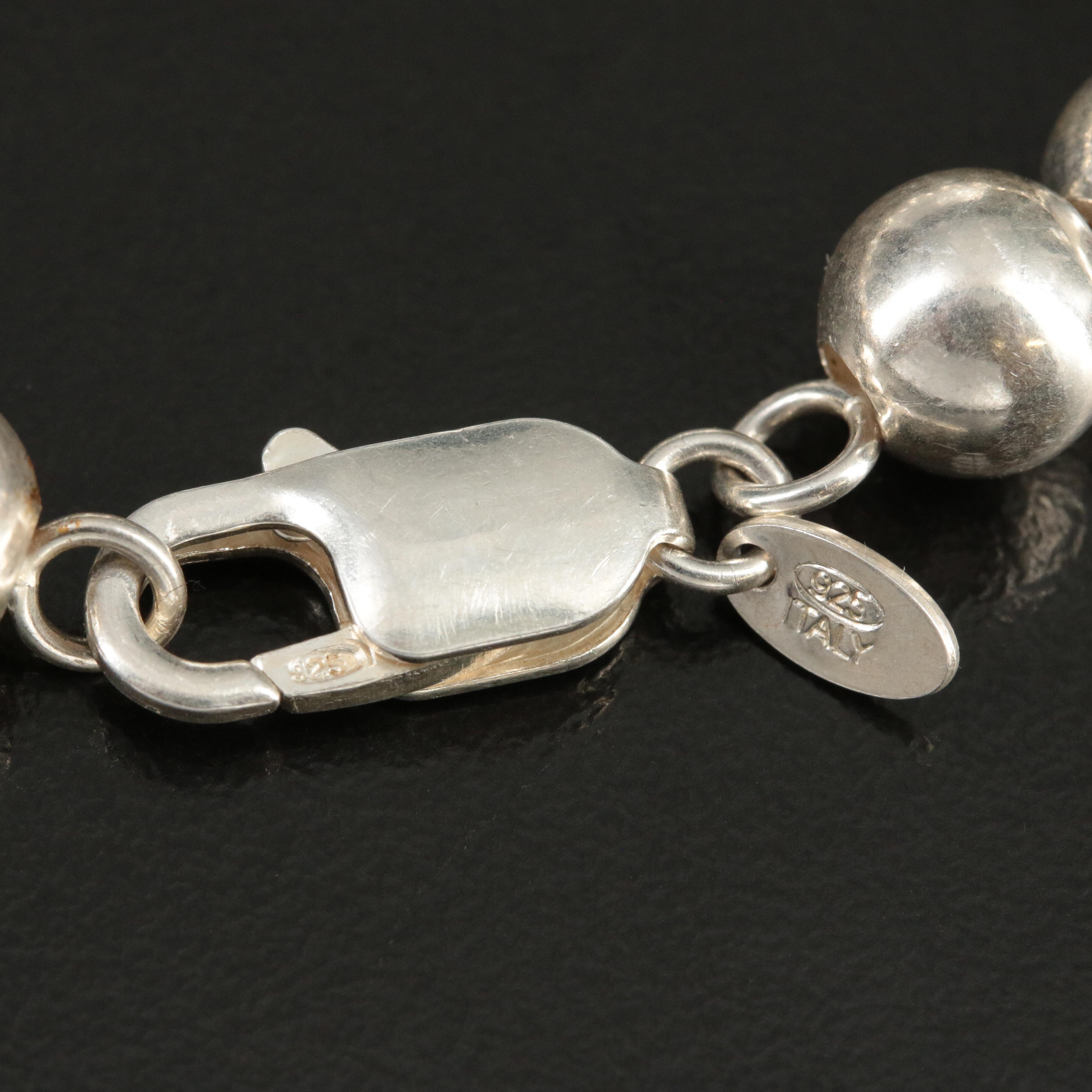 David Yurman Sterling Stack Ring and Beaded Bracelet