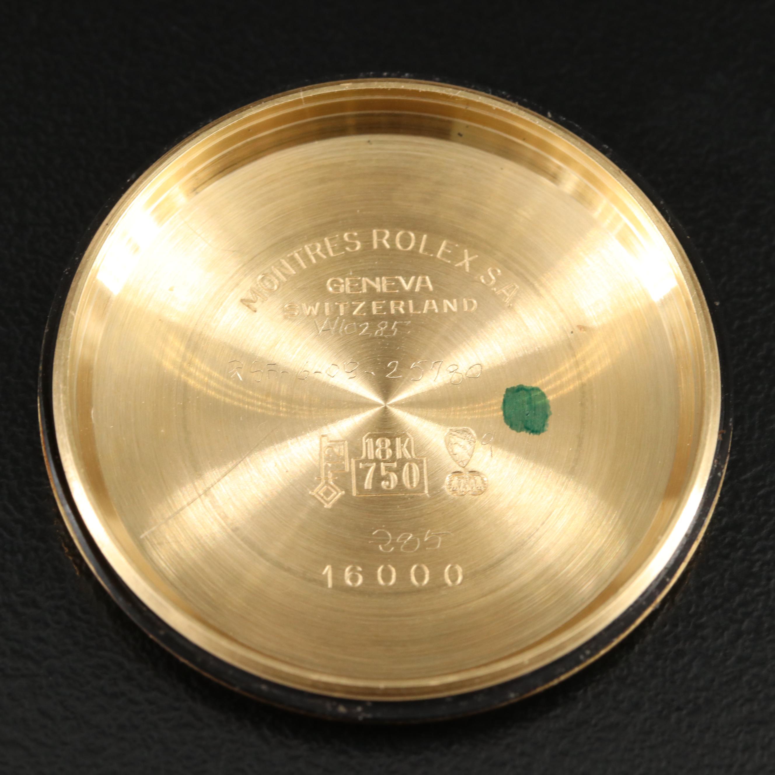 1982 18K Rolex Custom Diamond Dial Datejust Watch