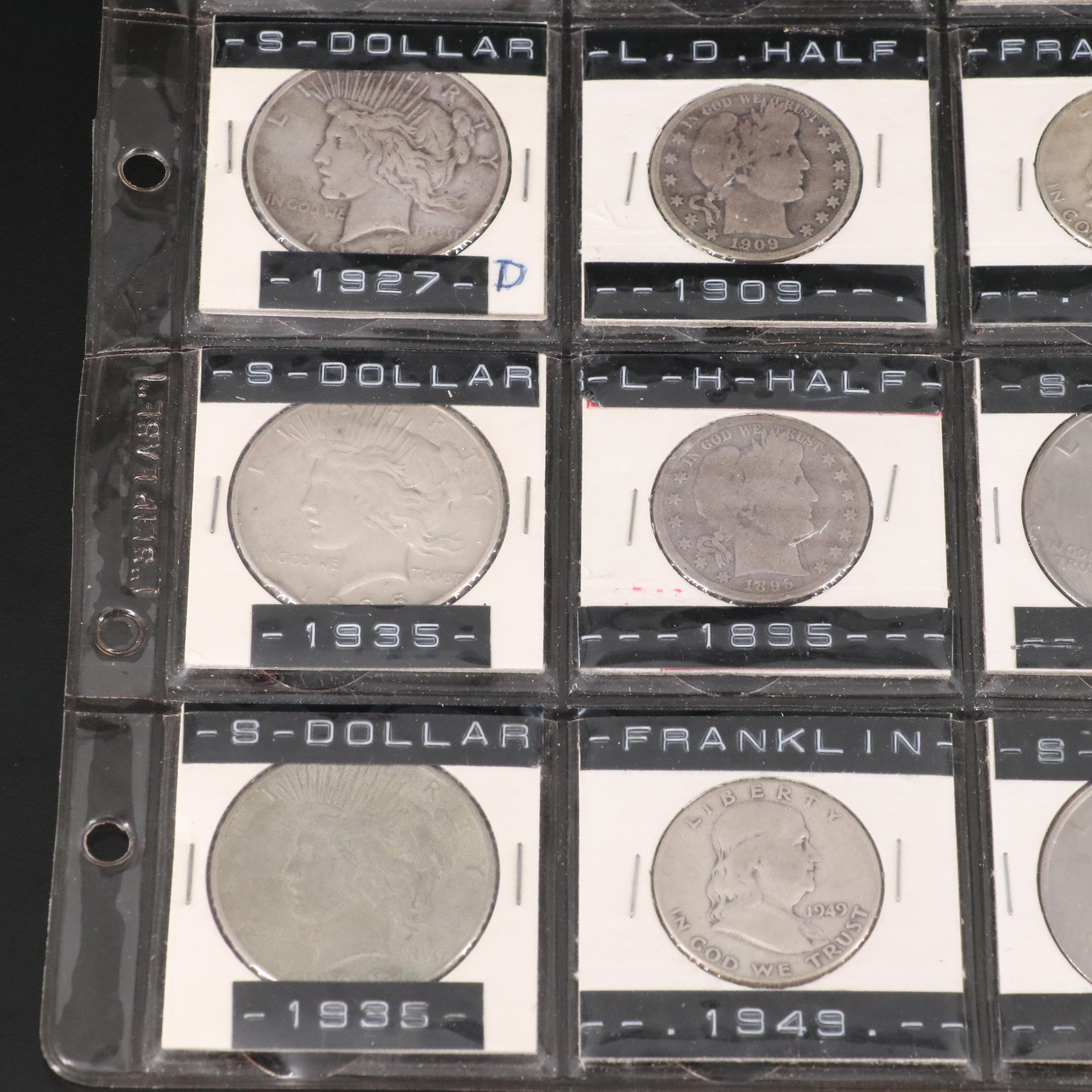 Assortment of Silver Half Dollars, Silver Dollars and More