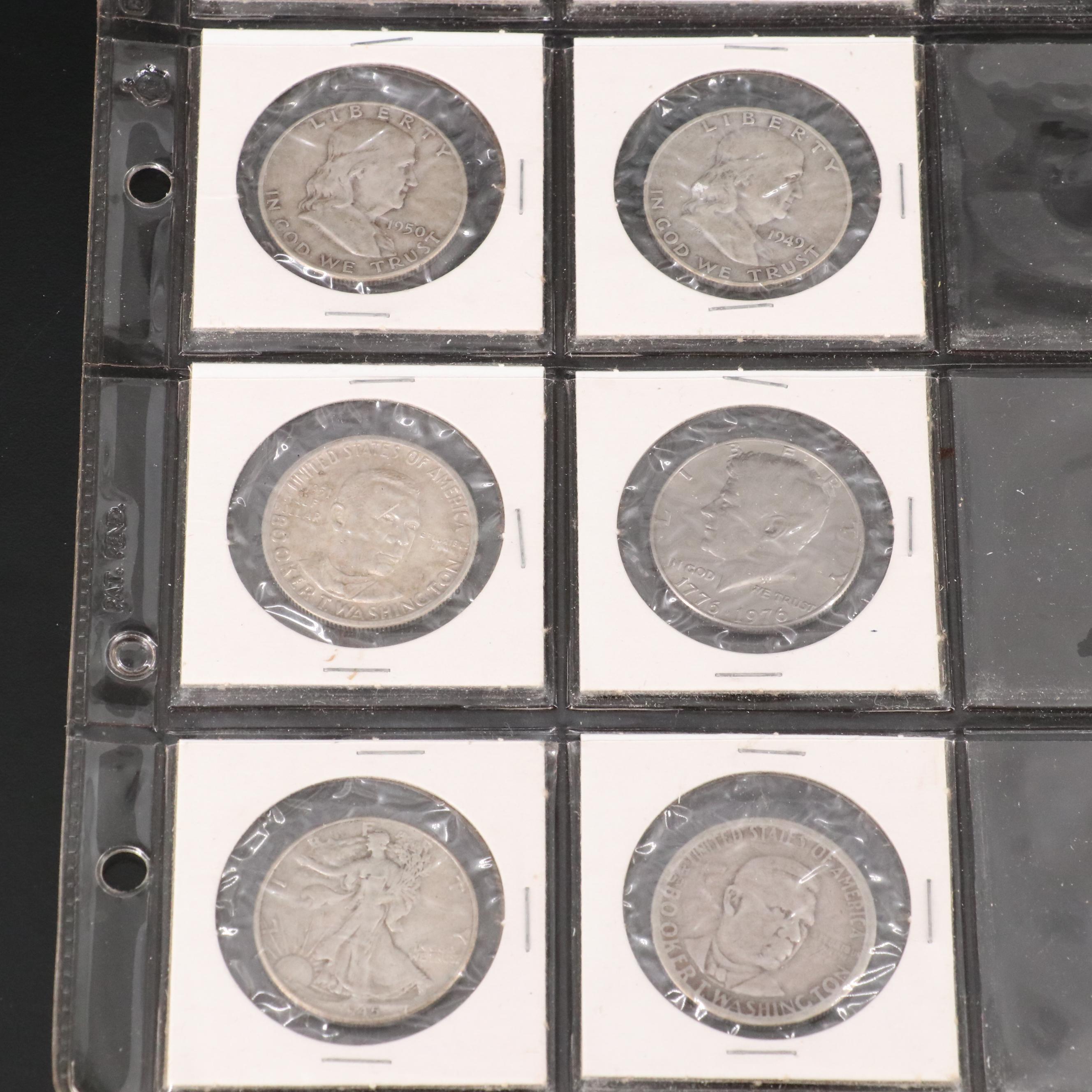 Assortment of Silver Half Dollars, Silver Dollars and More