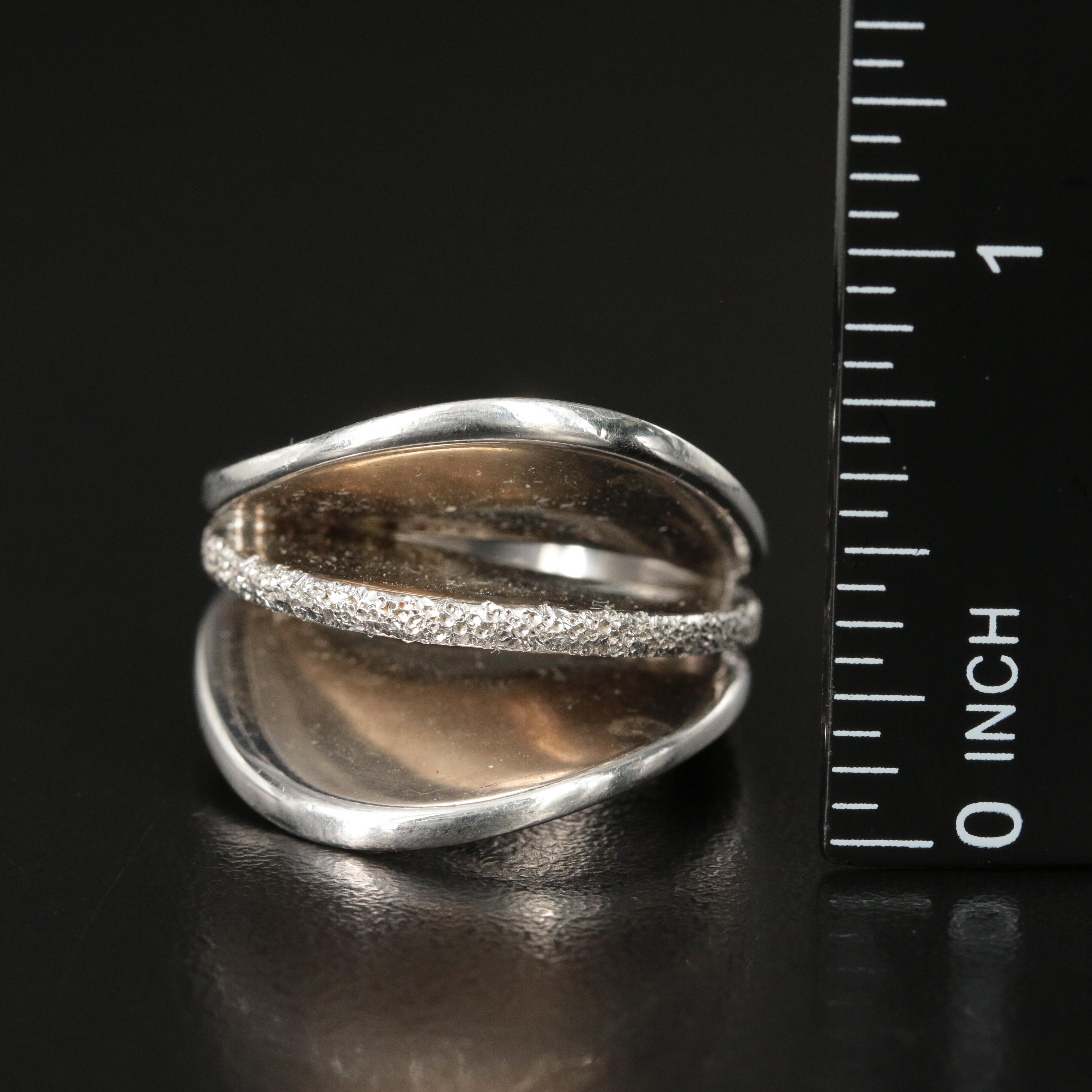 Pianegonda Sterling Triple Ridge Architectural Ring