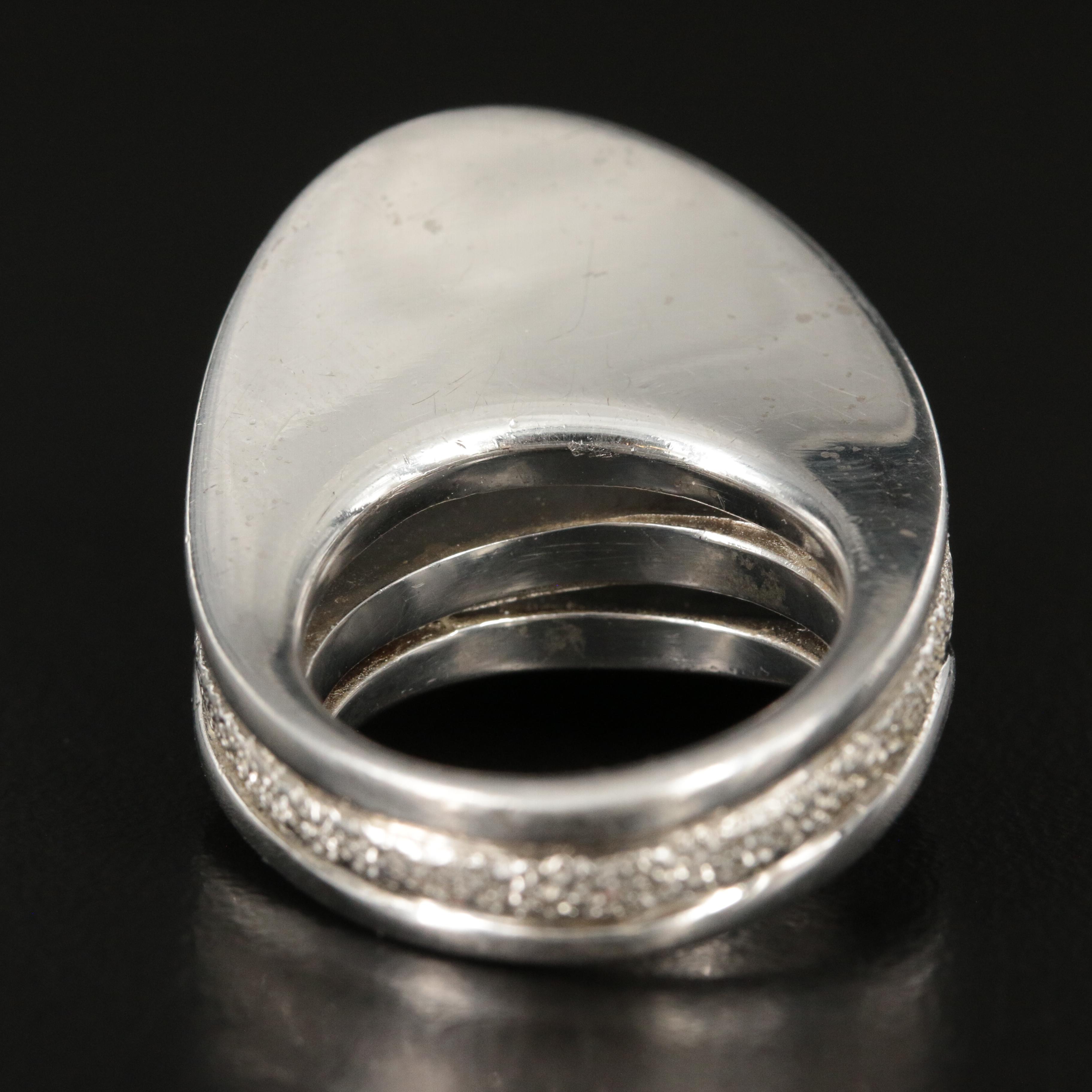 Pianegonda Sterling Triple Ridge Architectural Ring