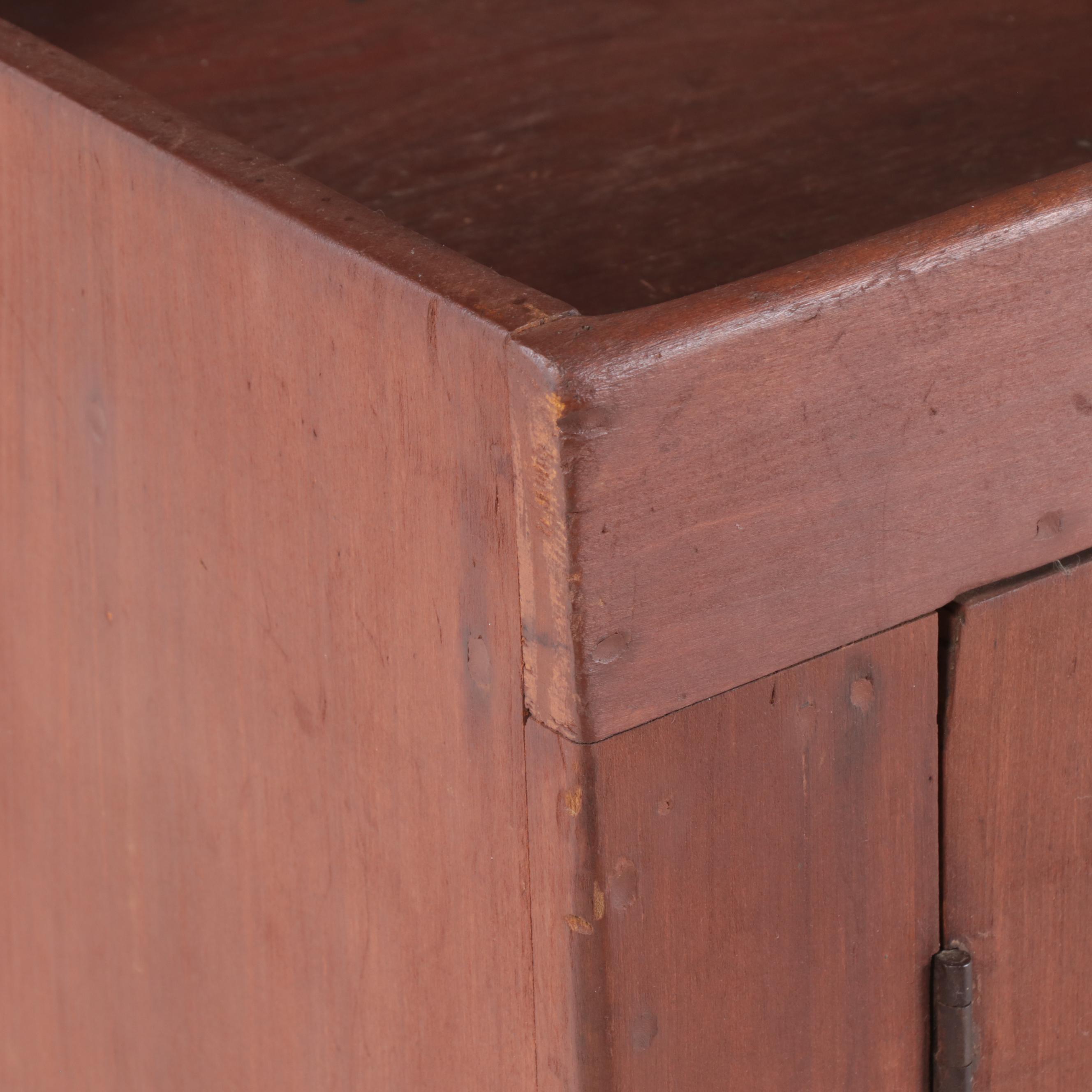 American Primitive Poplar Hutch-Back Dry Sink, 19th Century