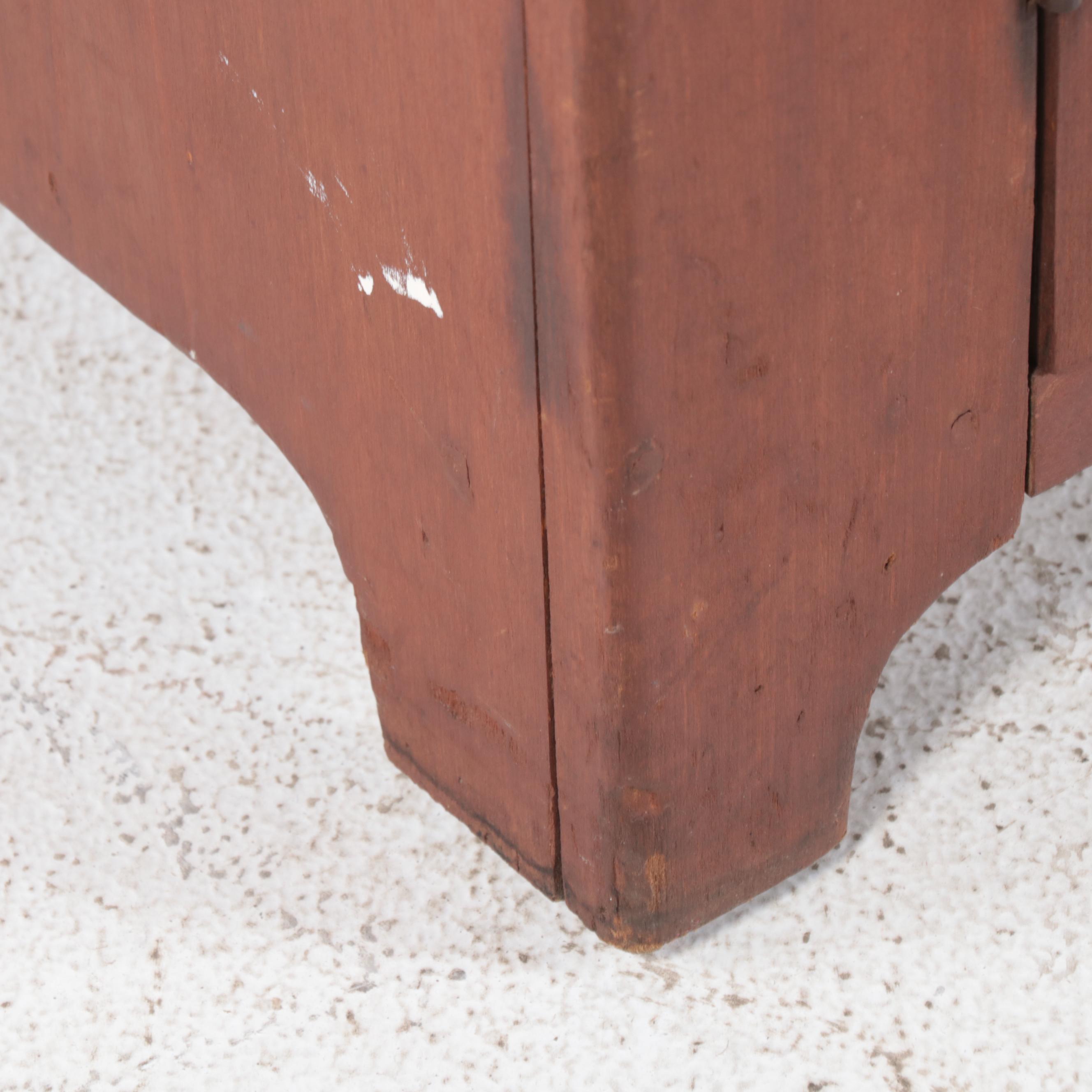 American Primitive Poplar Hutch-Back Dry Sink, 19th Century