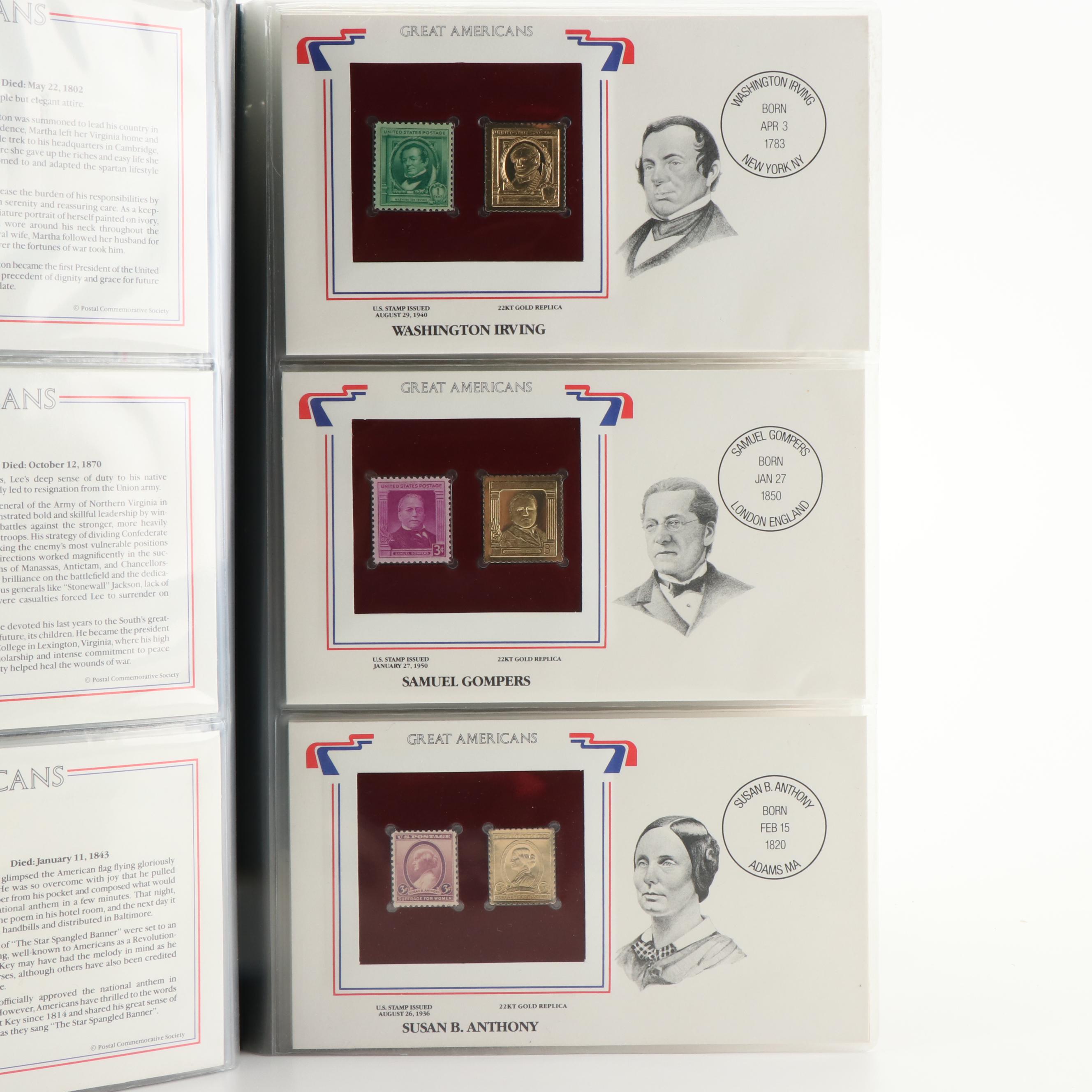 "Great Americans On United States Stamps"