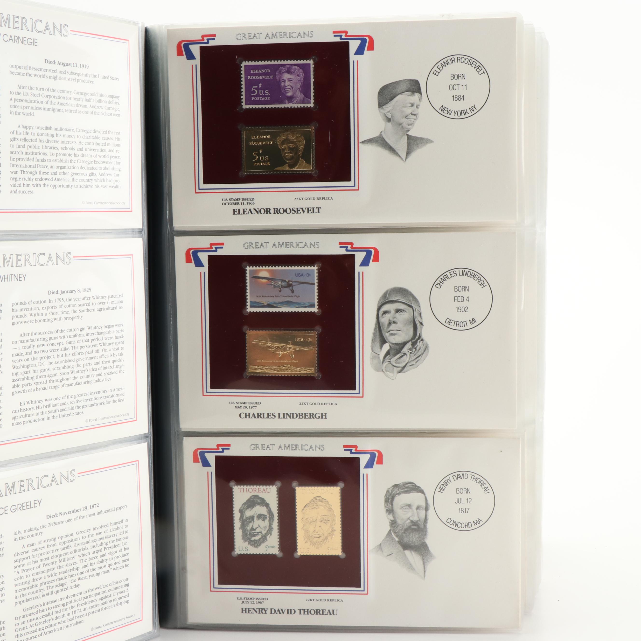 "Great Americans On United States Stamps"