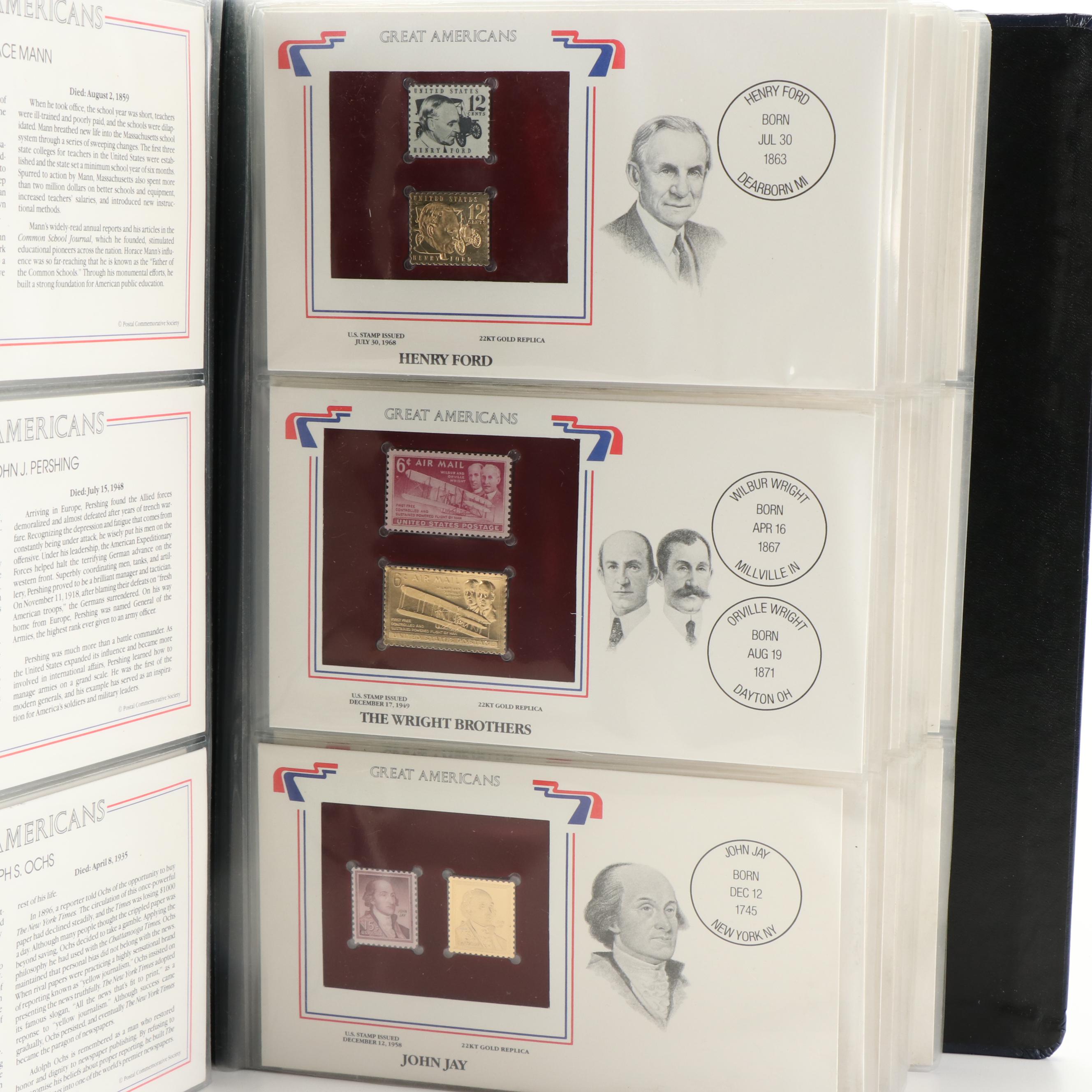 "Great Americans On United States Stamps"