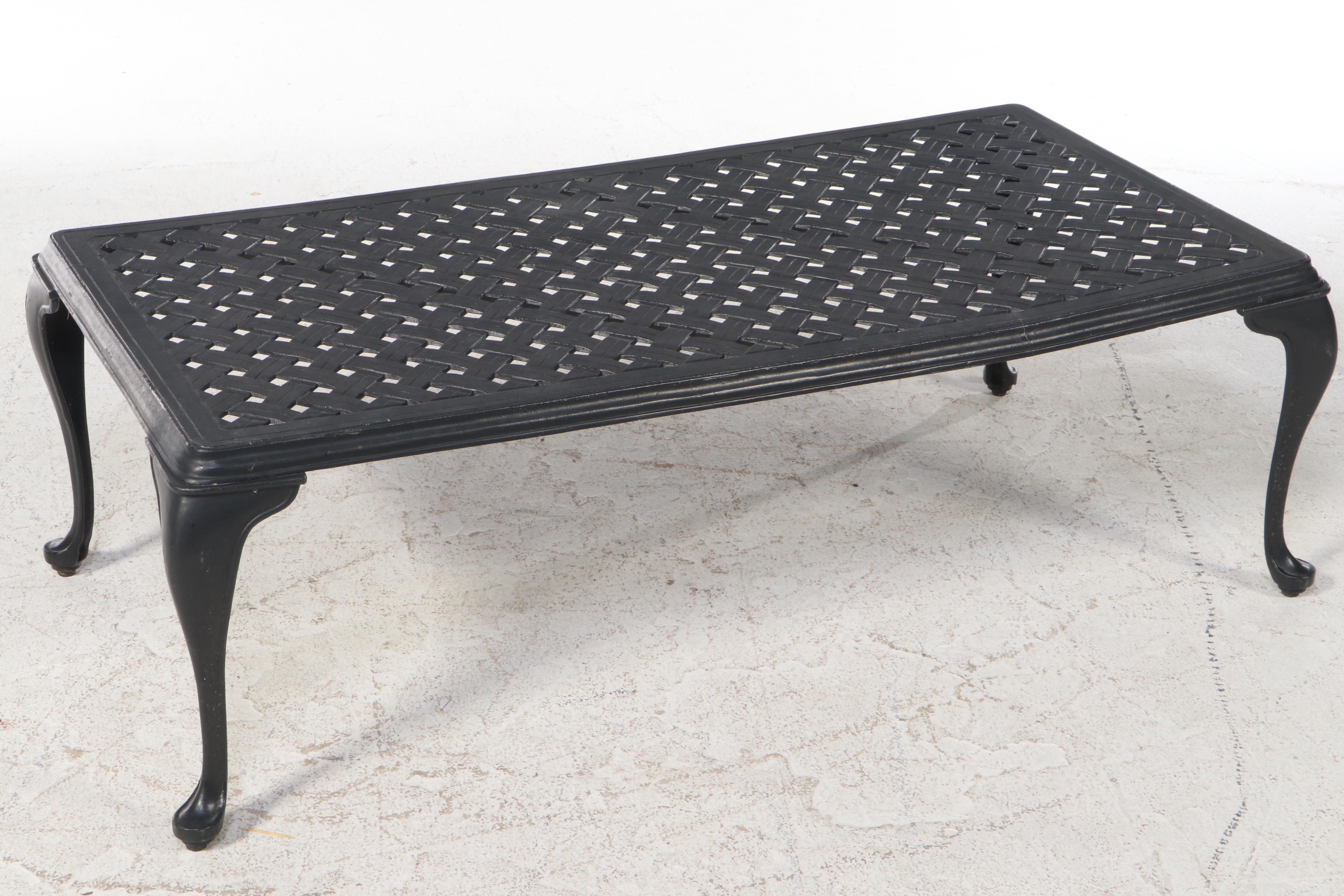 Contemporary Cast Aluminum Patio Lounge Seating Set