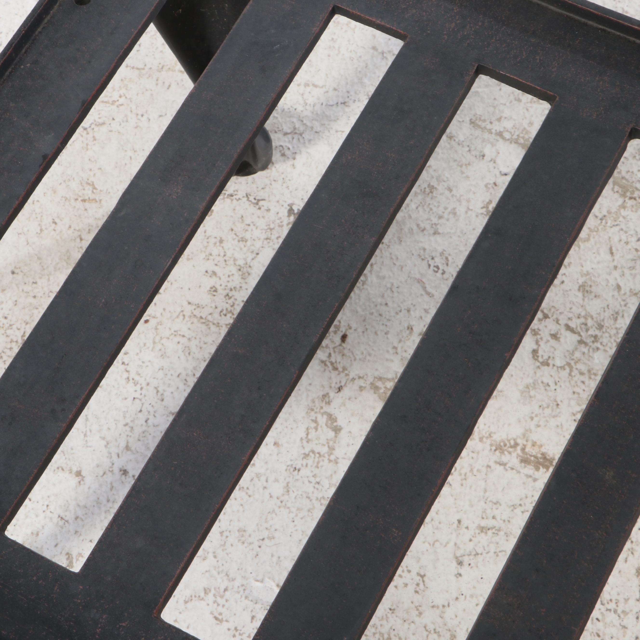 Contemporary Cast Aluminum Patio Lounge Seating Set