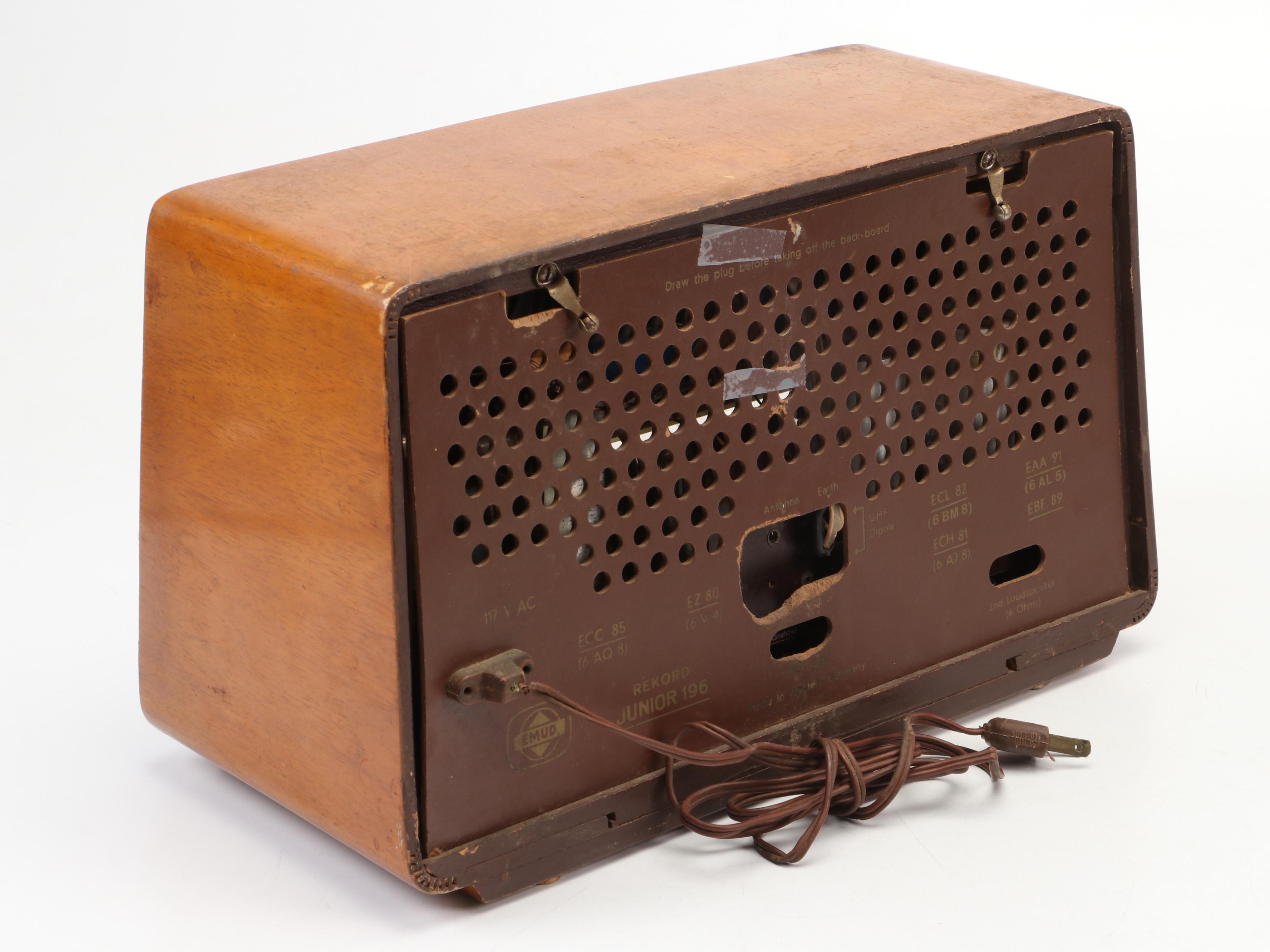 Zenith Chassis 8 Long Distance Radio and EMUD Rekord Junior 196 Tube Radio