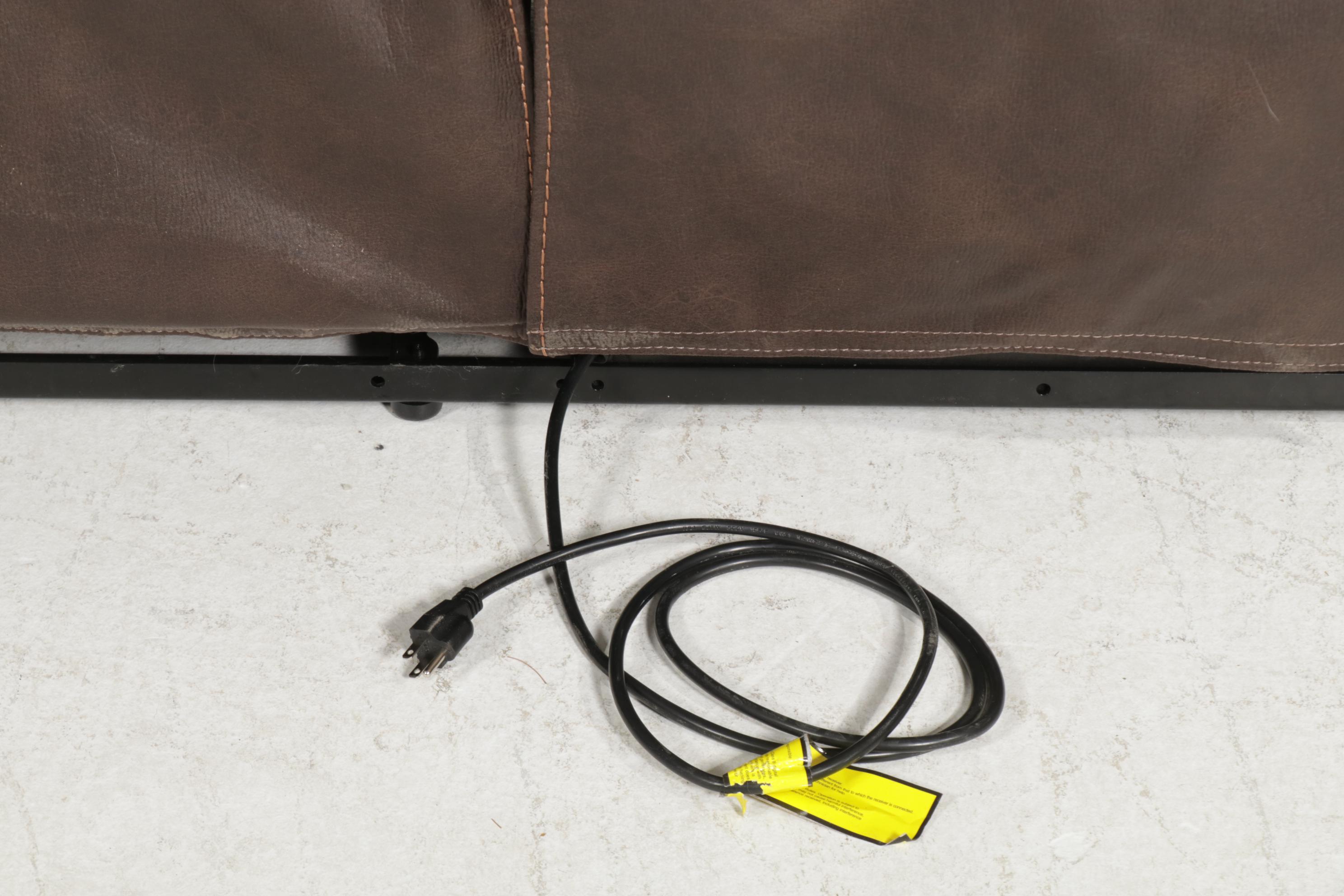 Timberland Contemporary Faux Leather Upholstered Three-Seat Recliner