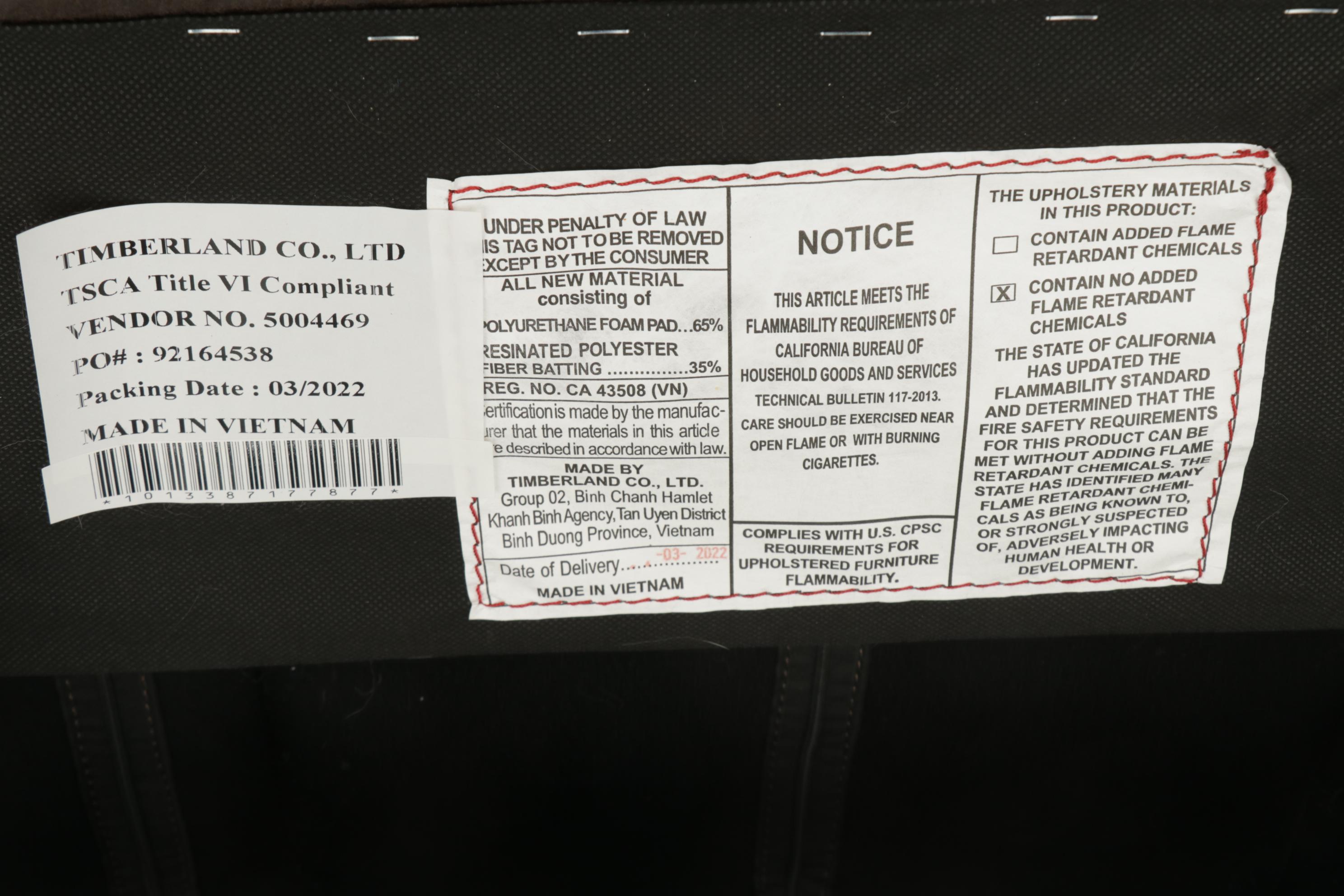 Timberland Contemporary Faux Leather Upholstered Three-Seat Recliner