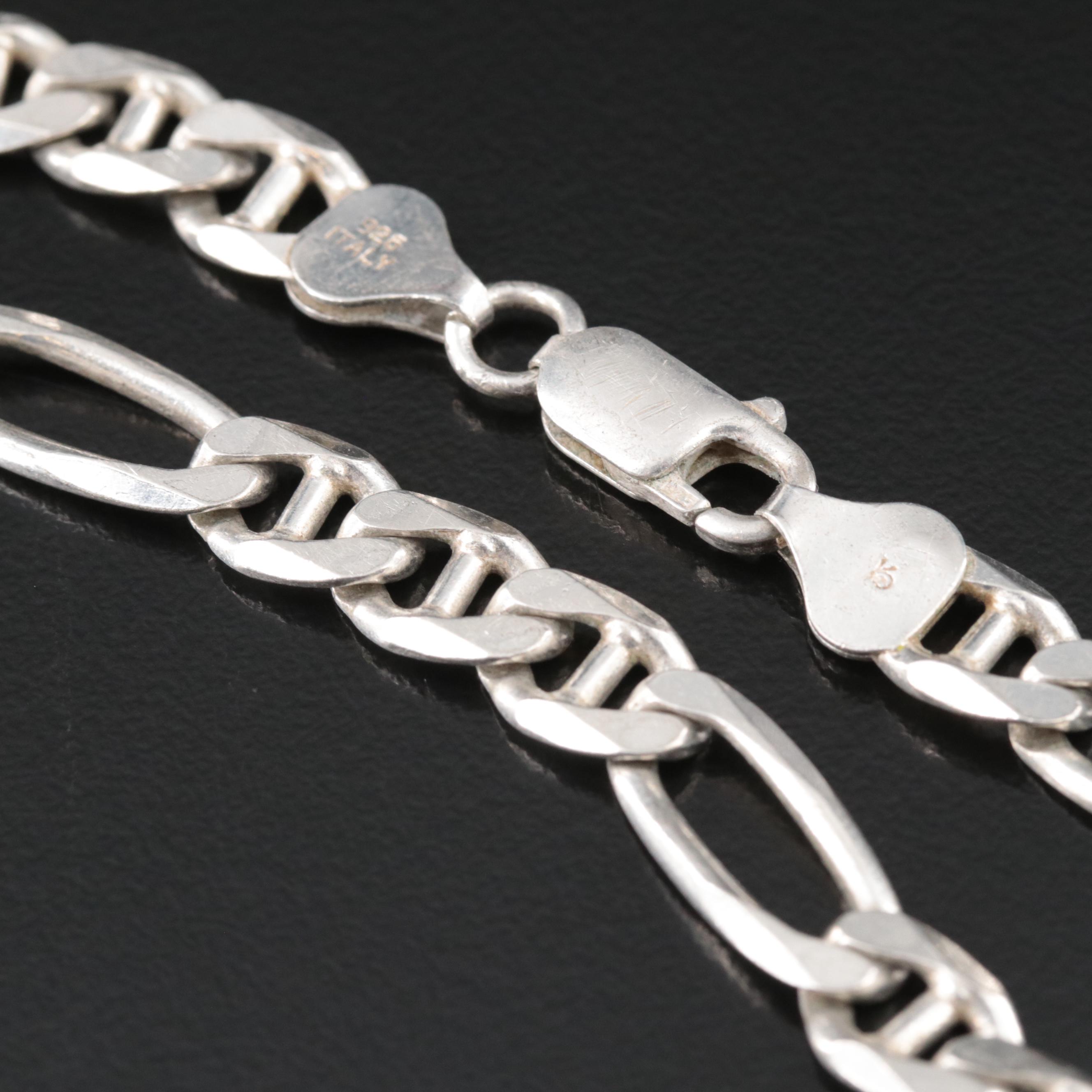 Italian Sterling Figaro Bracelet