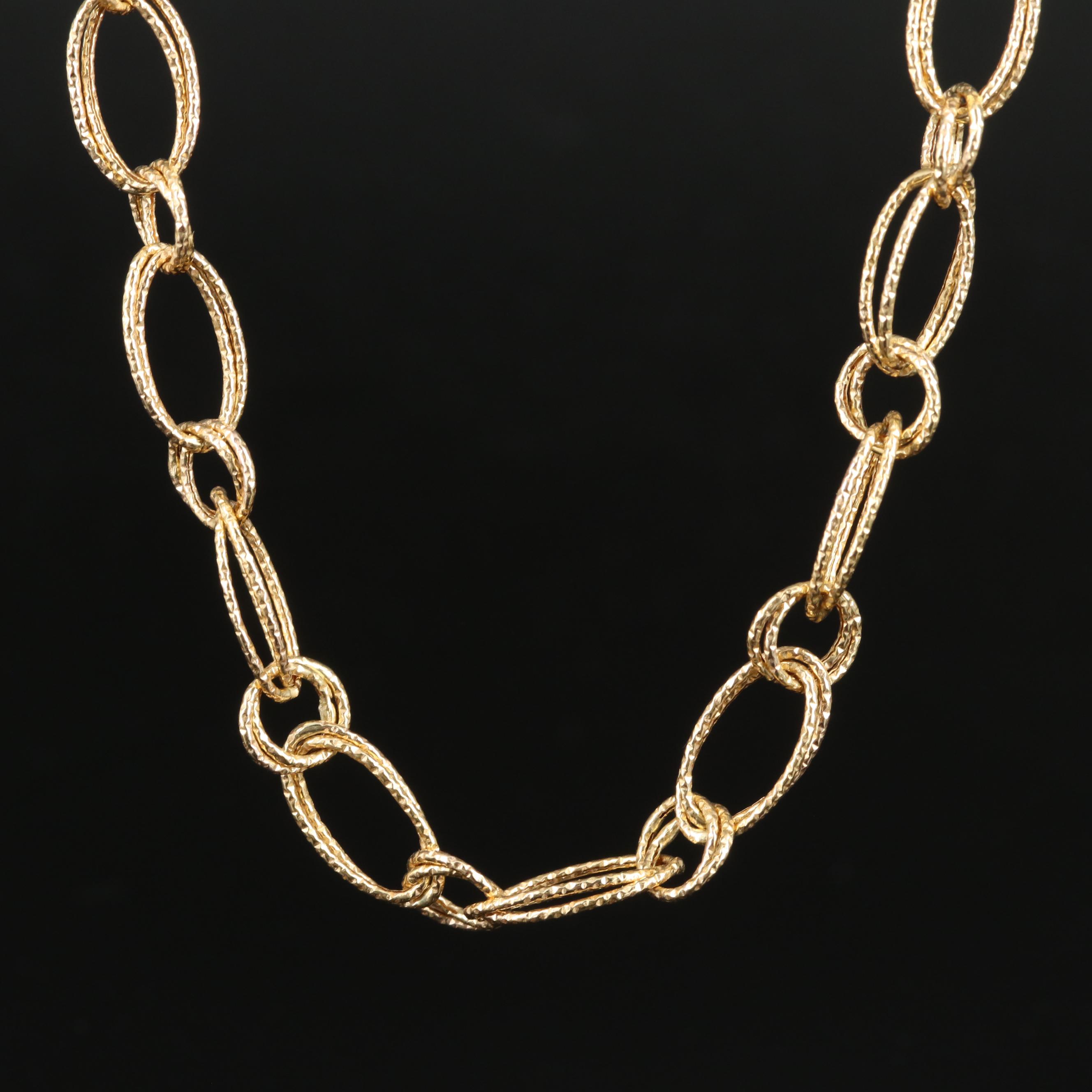 14K Fancy Link Necklace