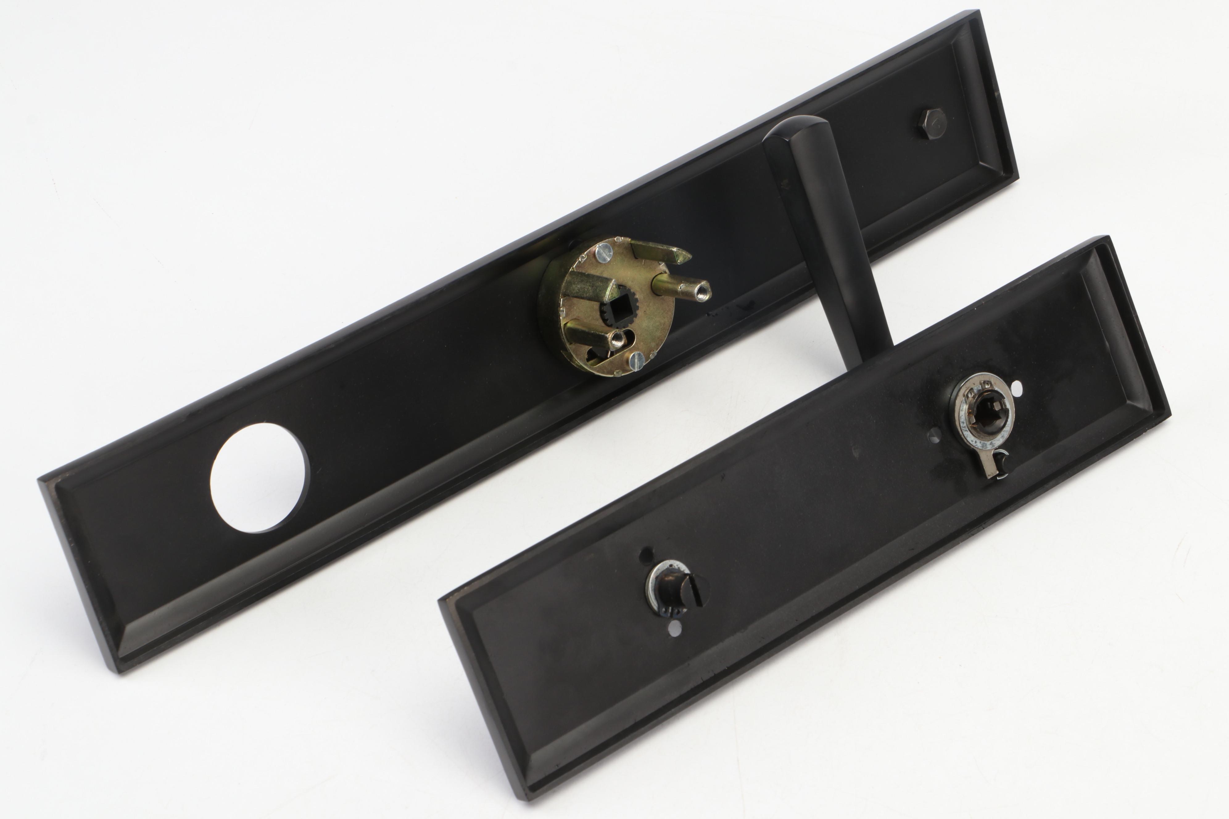 Signature Hardware Matte Black Brass Entry Door Set