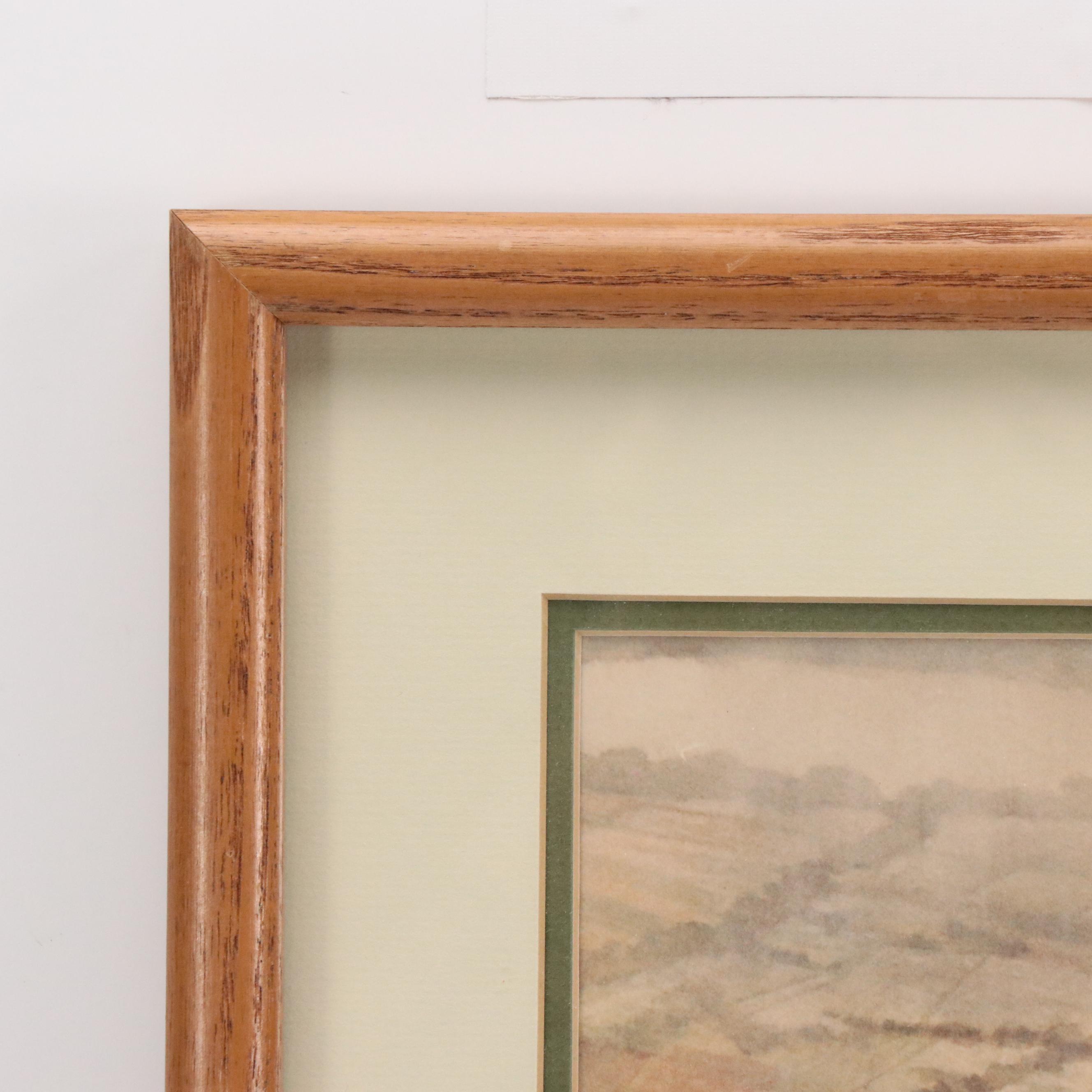 Reproduction Print After Blake Morrison of WWII Era Plane, 1988