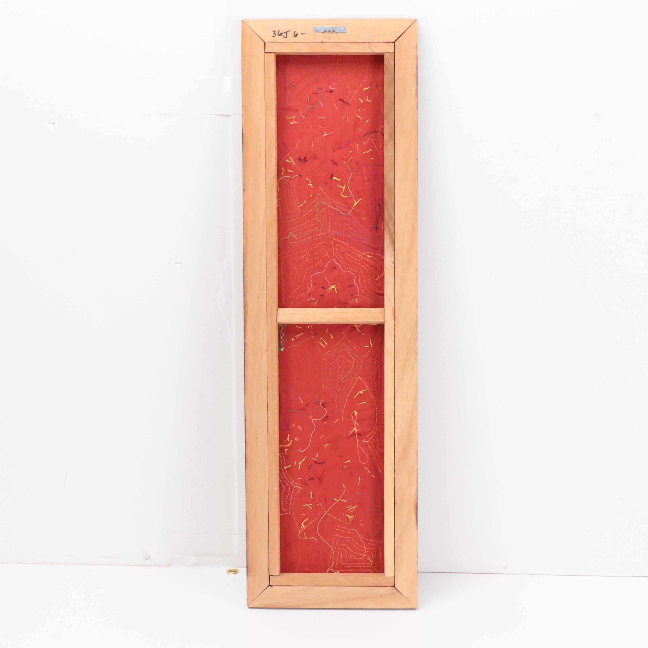 Panamanian Guna Mola Folk Art Embroidered Textile Panel of Parrots