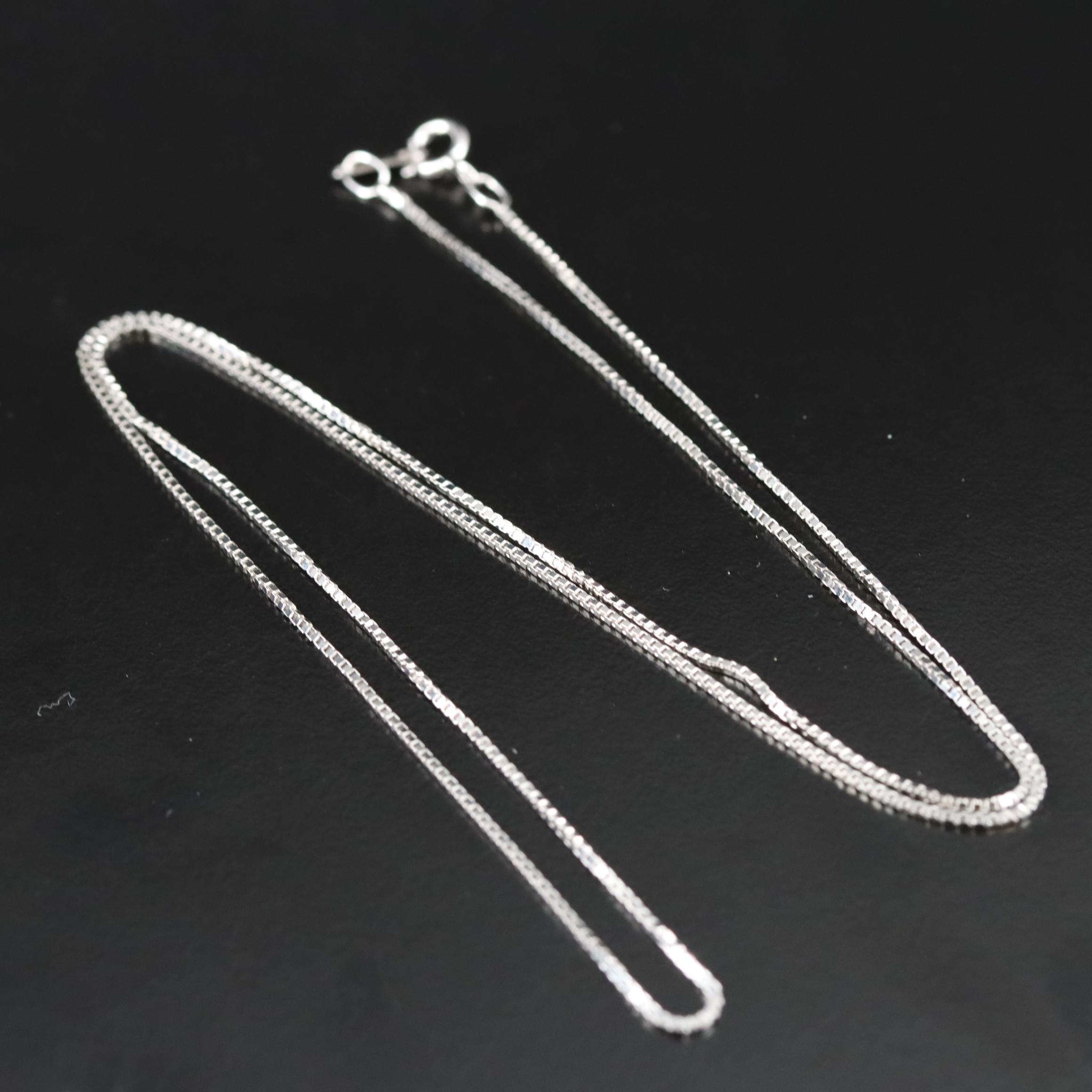 Platinum Box Chain Necklace