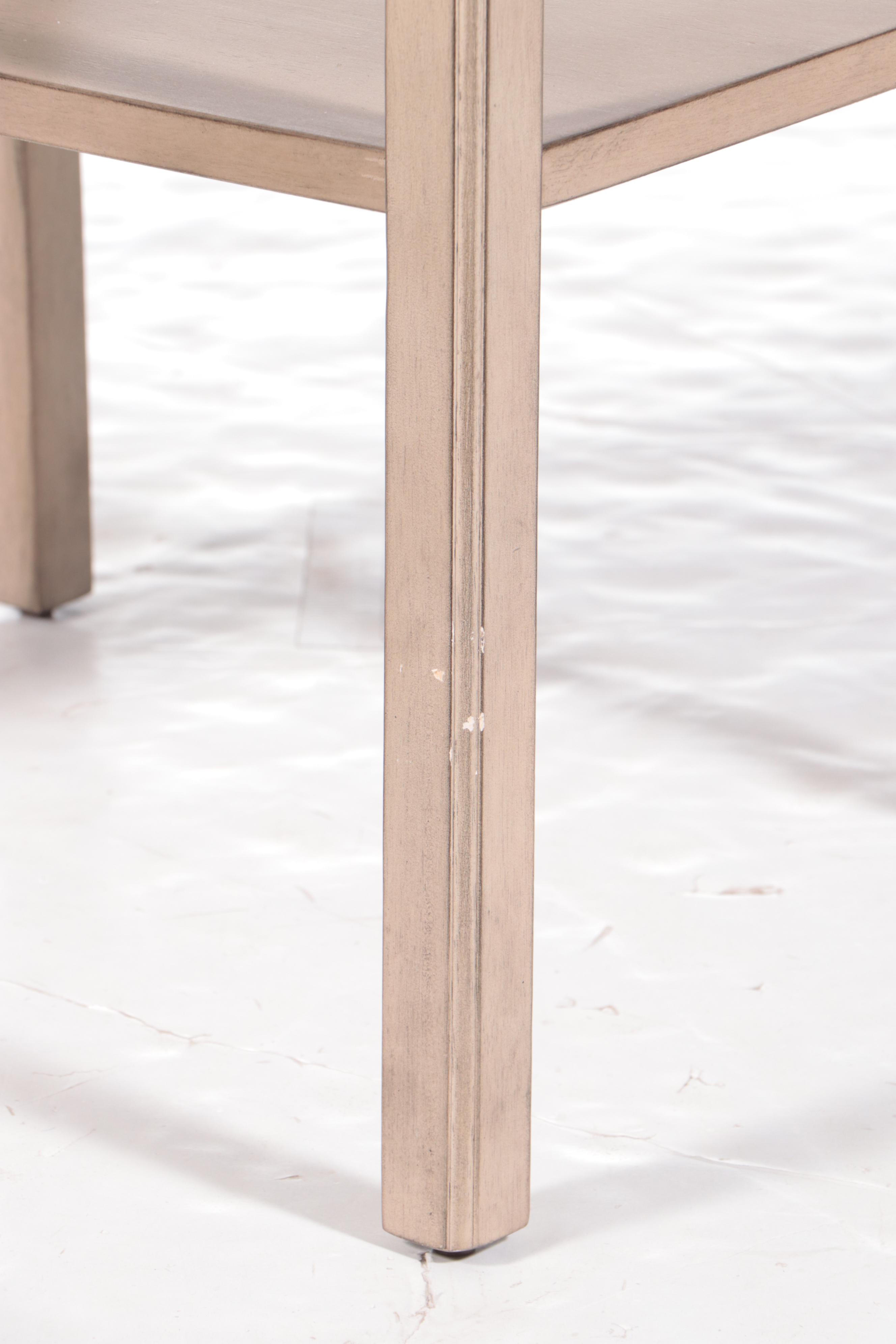 Contemporary Cerused Wood (Painted) Finish Side Table