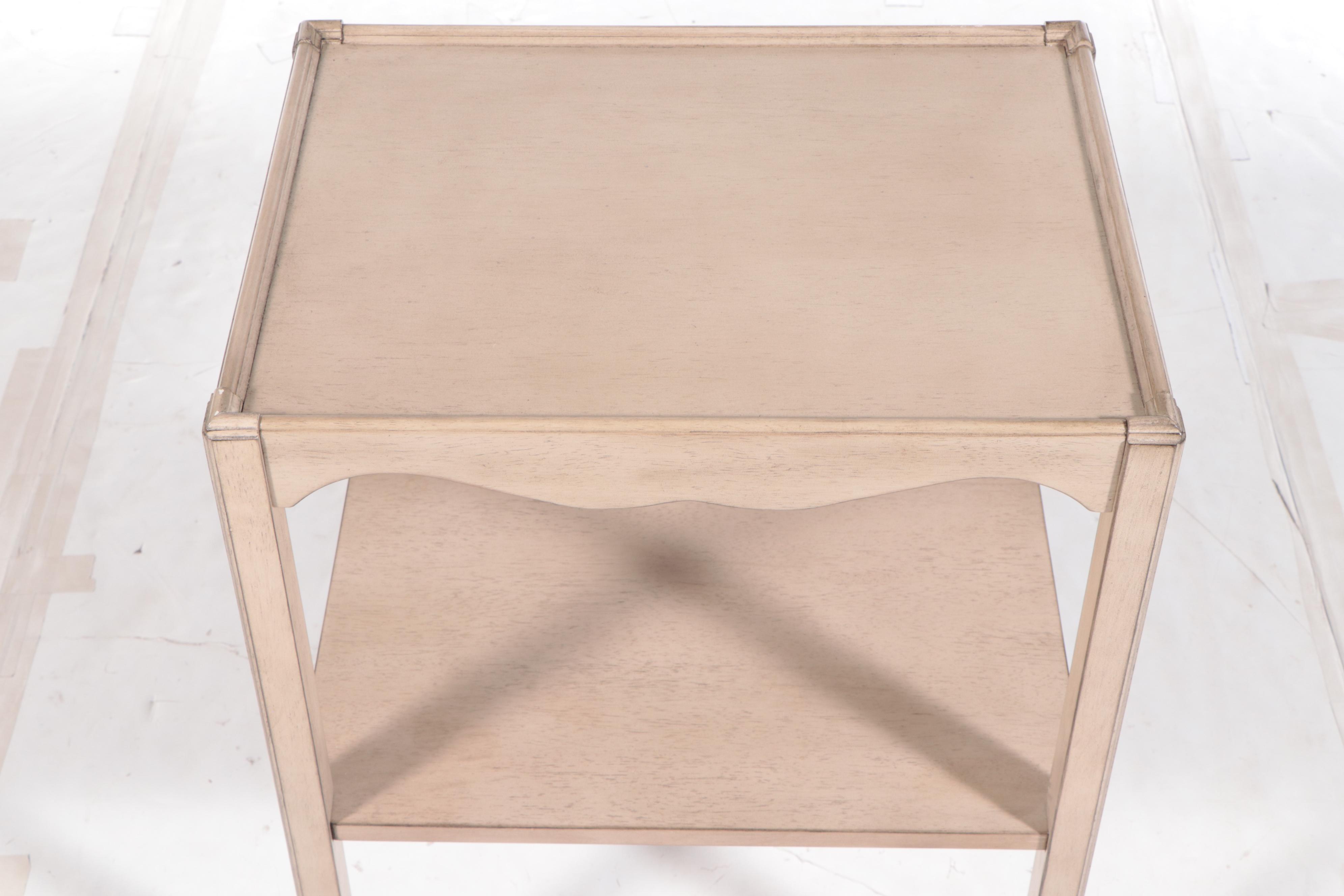 Contemporary Cerused Wood (Painted) Finish Side Table