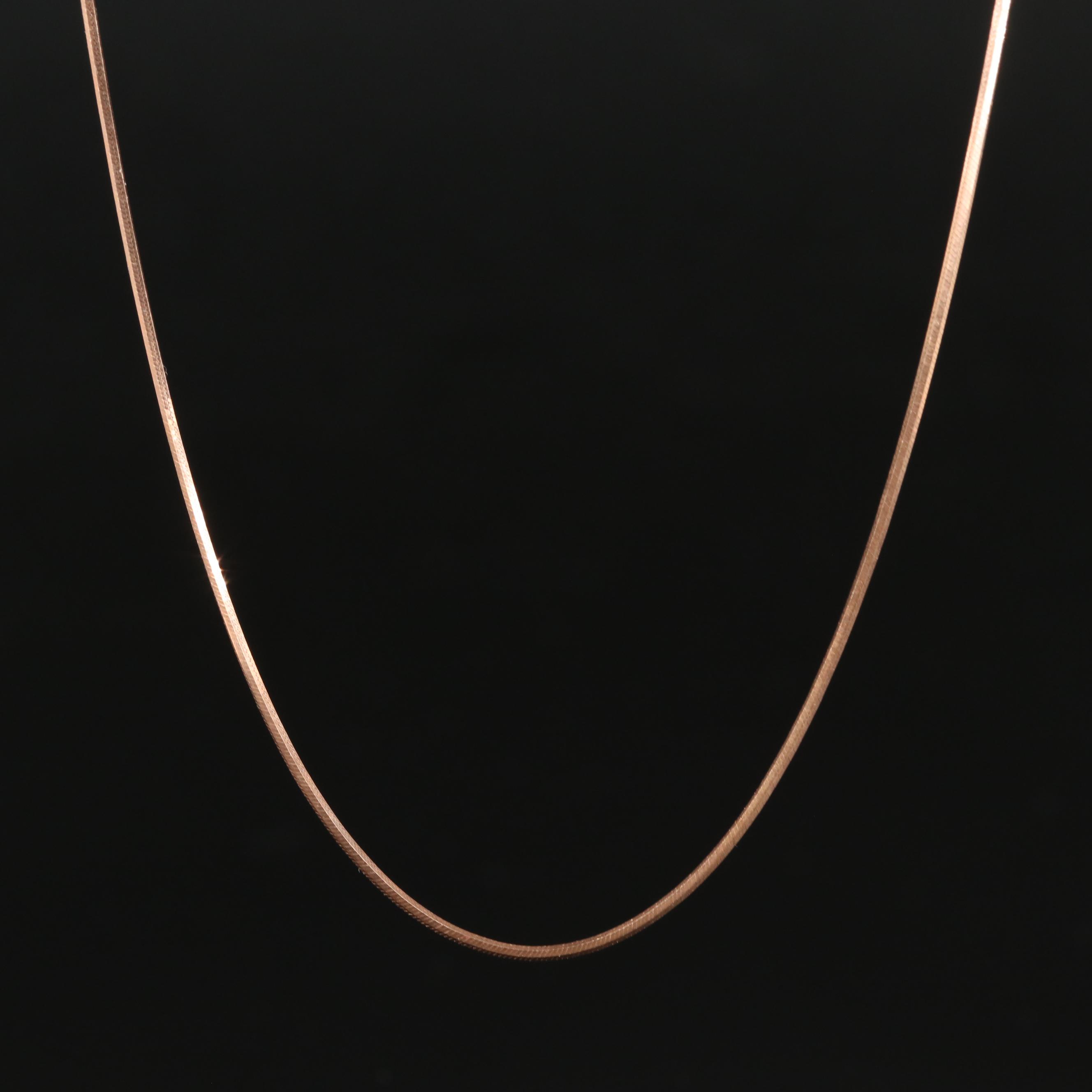 14K Rose Gold Snake Chain Necklace