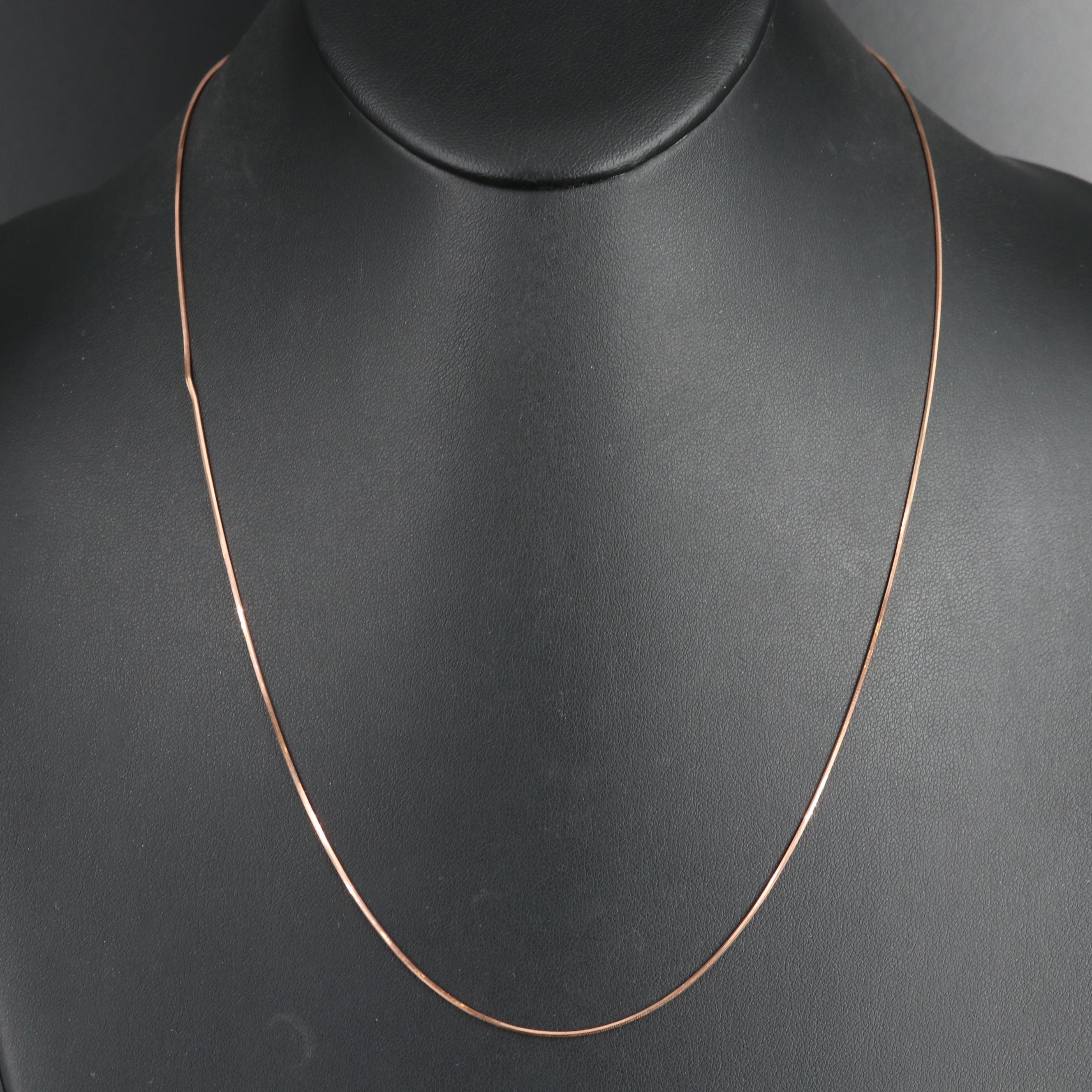 14K Rose Gold Snake Chain Necklace