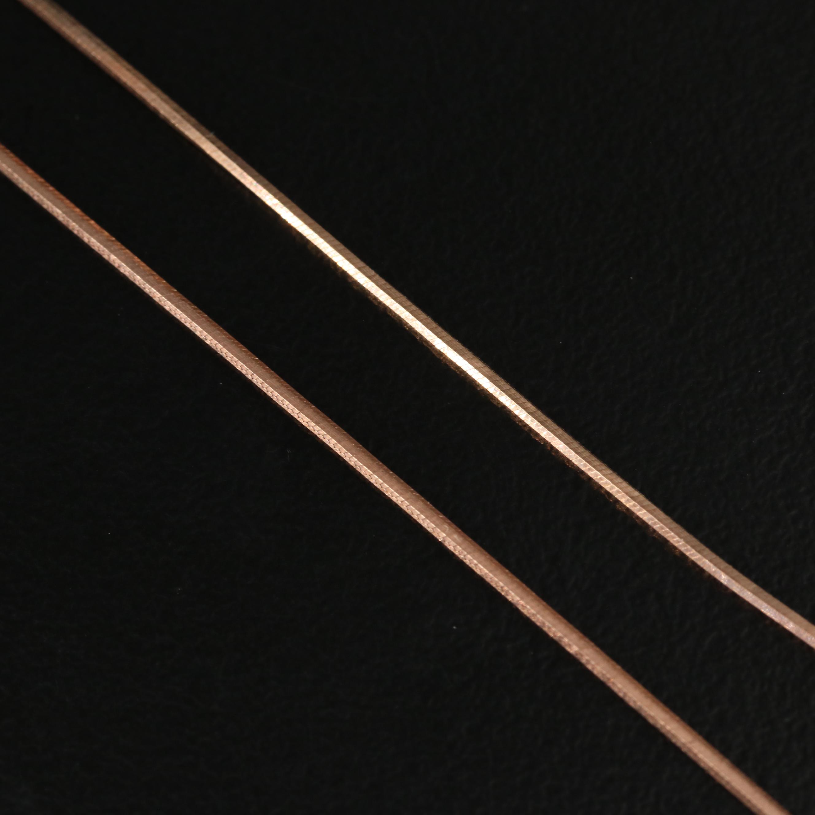 14K Rose Gold Snake Chain Necklace