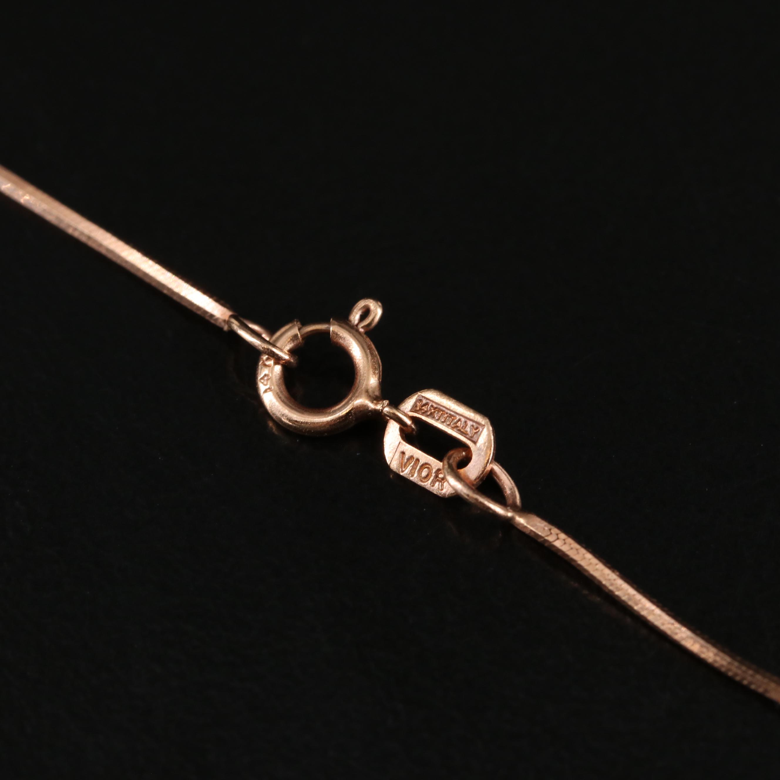 14K Rose Gold Snake Chain Necklace