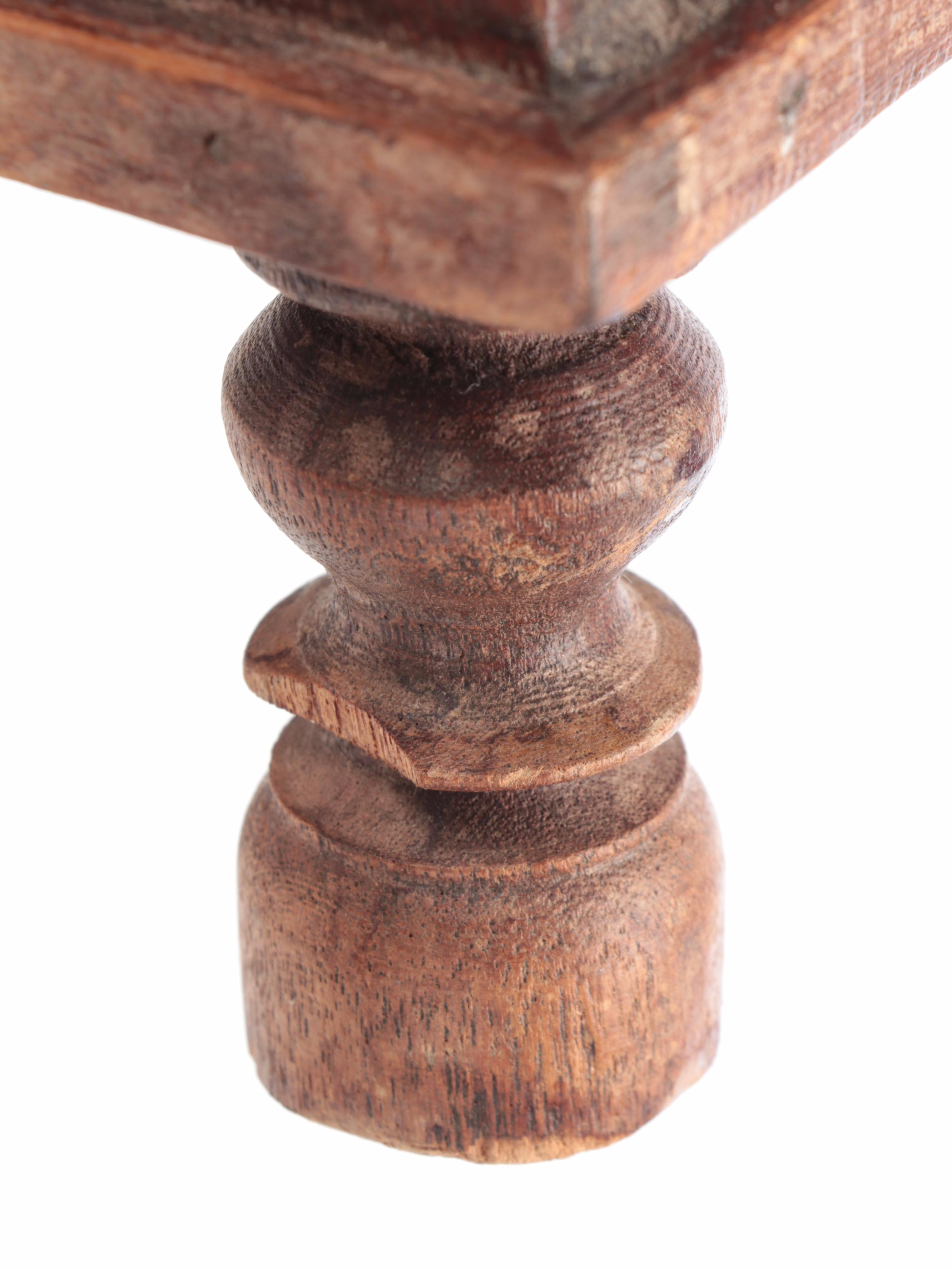 Burlap Covered Stoneware Water Jug with Wooden Platform