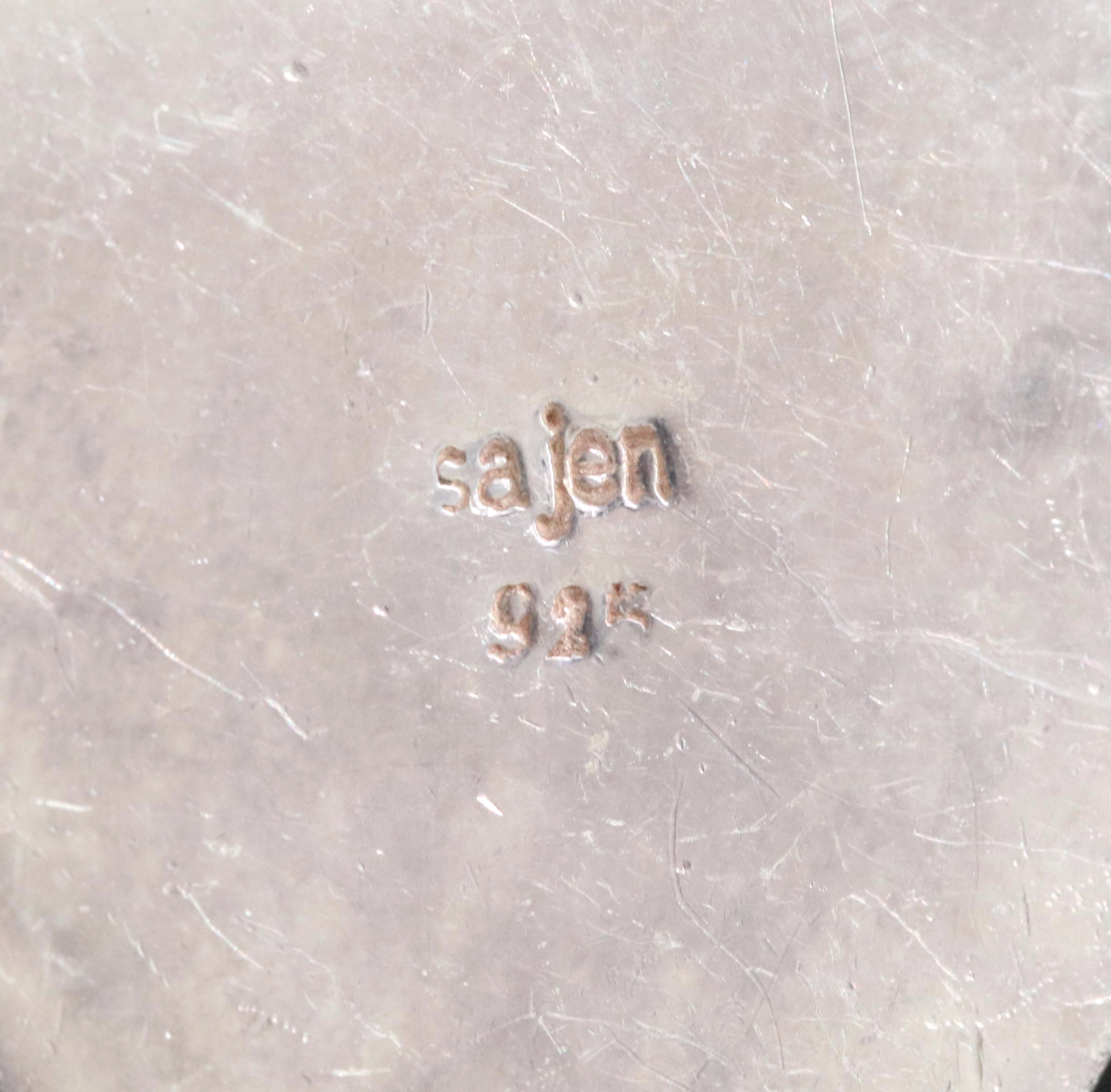 Sajen Sterling Aquamarine, Glass and Quartz Pendant